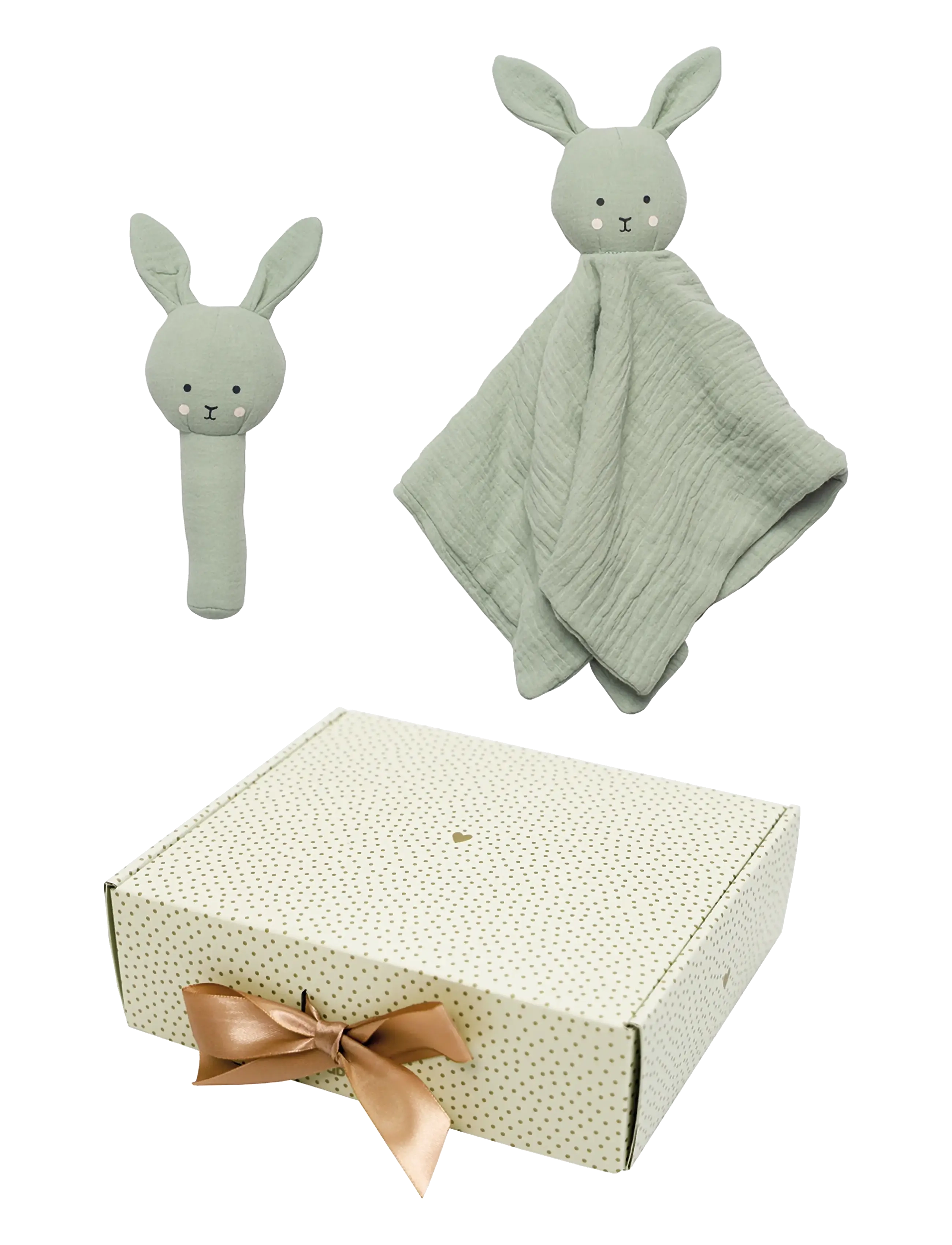 JaBaDaBaDo Baby gift Bunny rattle green - Babyprodukte - GREEN / green
