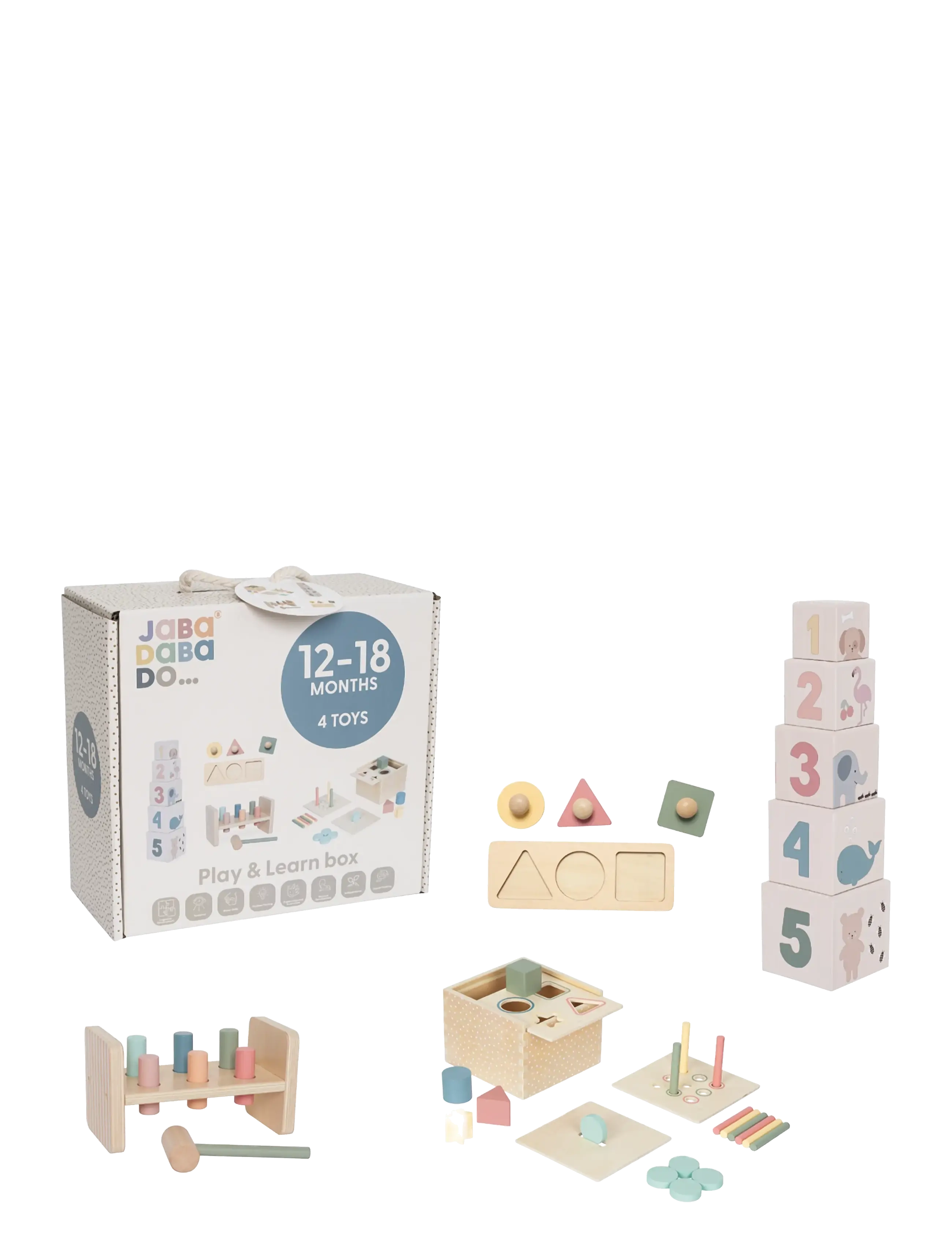 JaBaDaBaDo Play and Learn Box 12-18 months - Beebitooted - MULTI COLOURED / multi