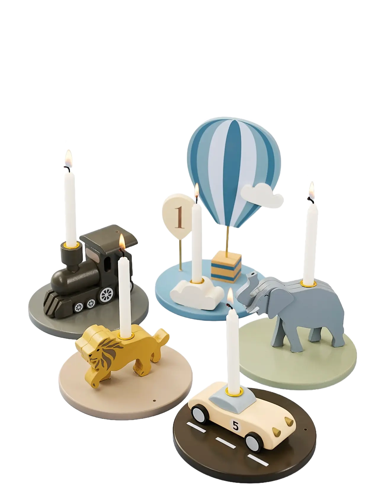 JaBaDaBaDo Birthday train with loctomotive - Dekorative Wohnaccessoires - MULTI COLOURED / multi