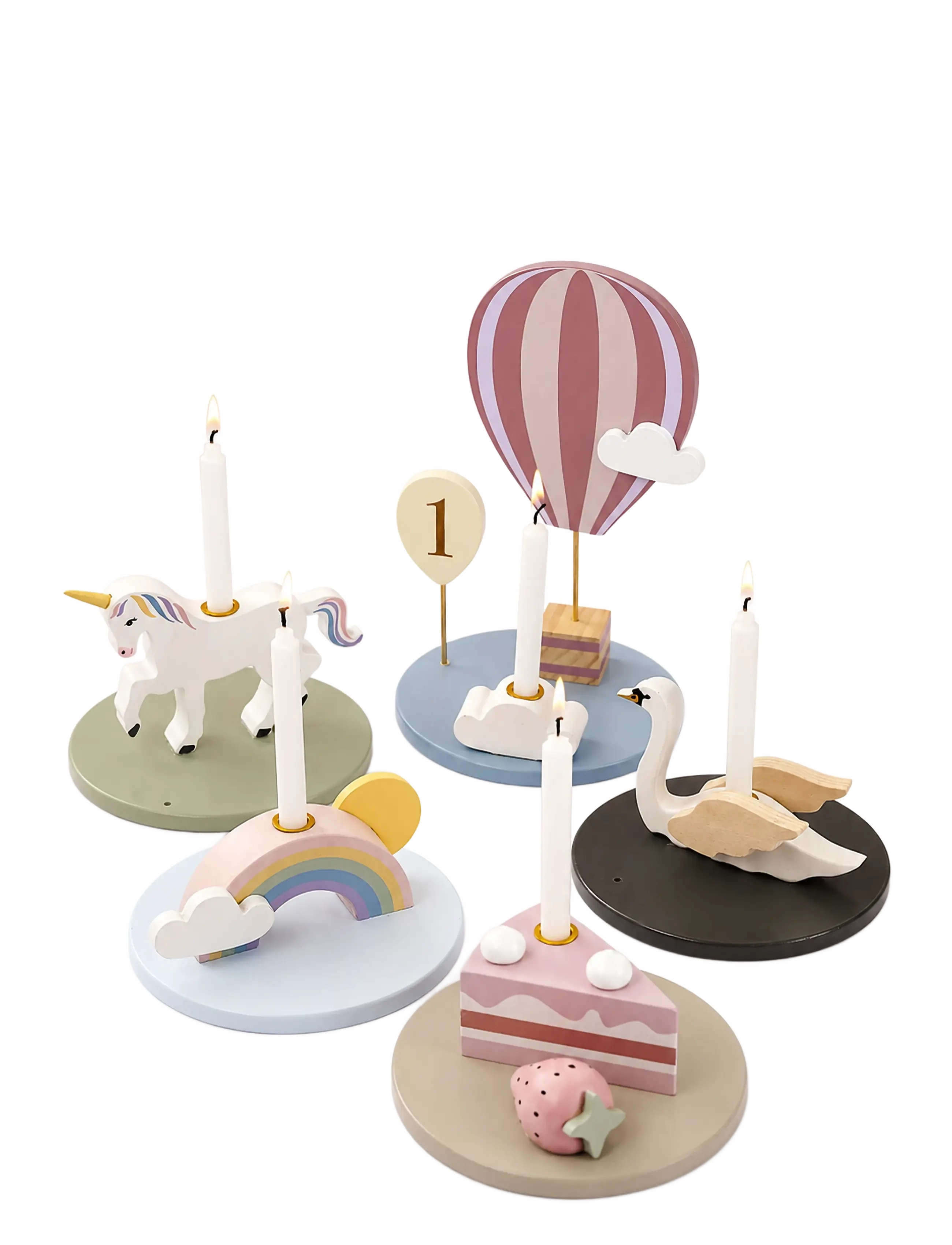 JaBaDaBaDo Birthday train Swan - Dekorative Wohnaccessoires - MULTI COLOURED / multi