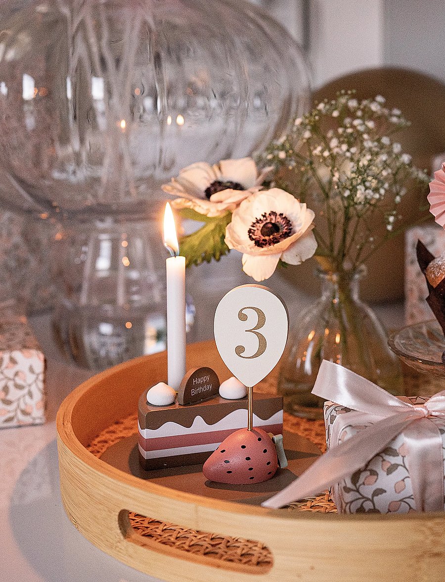JaBaDaBaDo - Candlestick birthday cake - dekorative wohnaccessoires - brown - 0