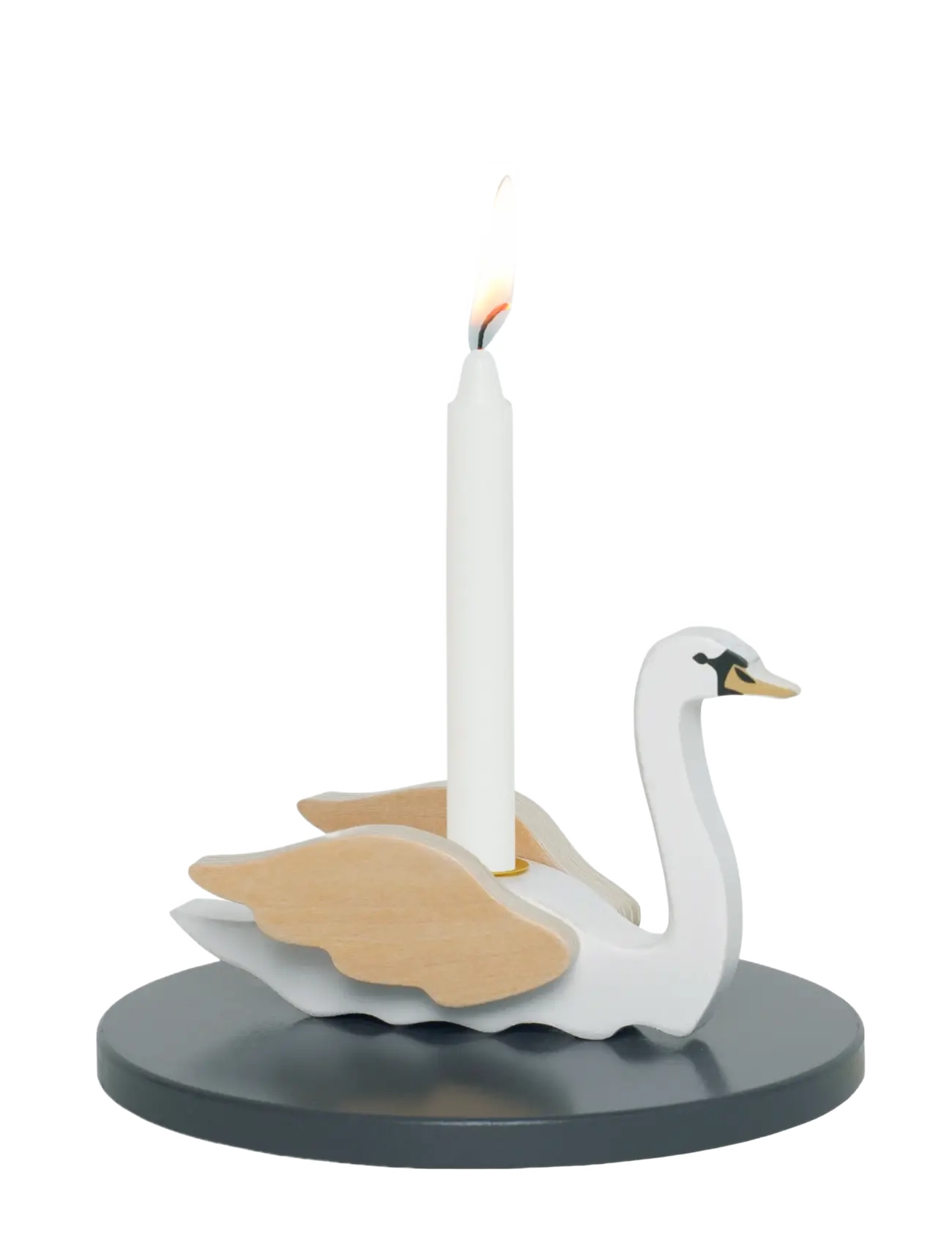 JaBaDaBaDo Candlestick Swan - Dekorative Wohnaccessoires - MULTI COLOURED / white
