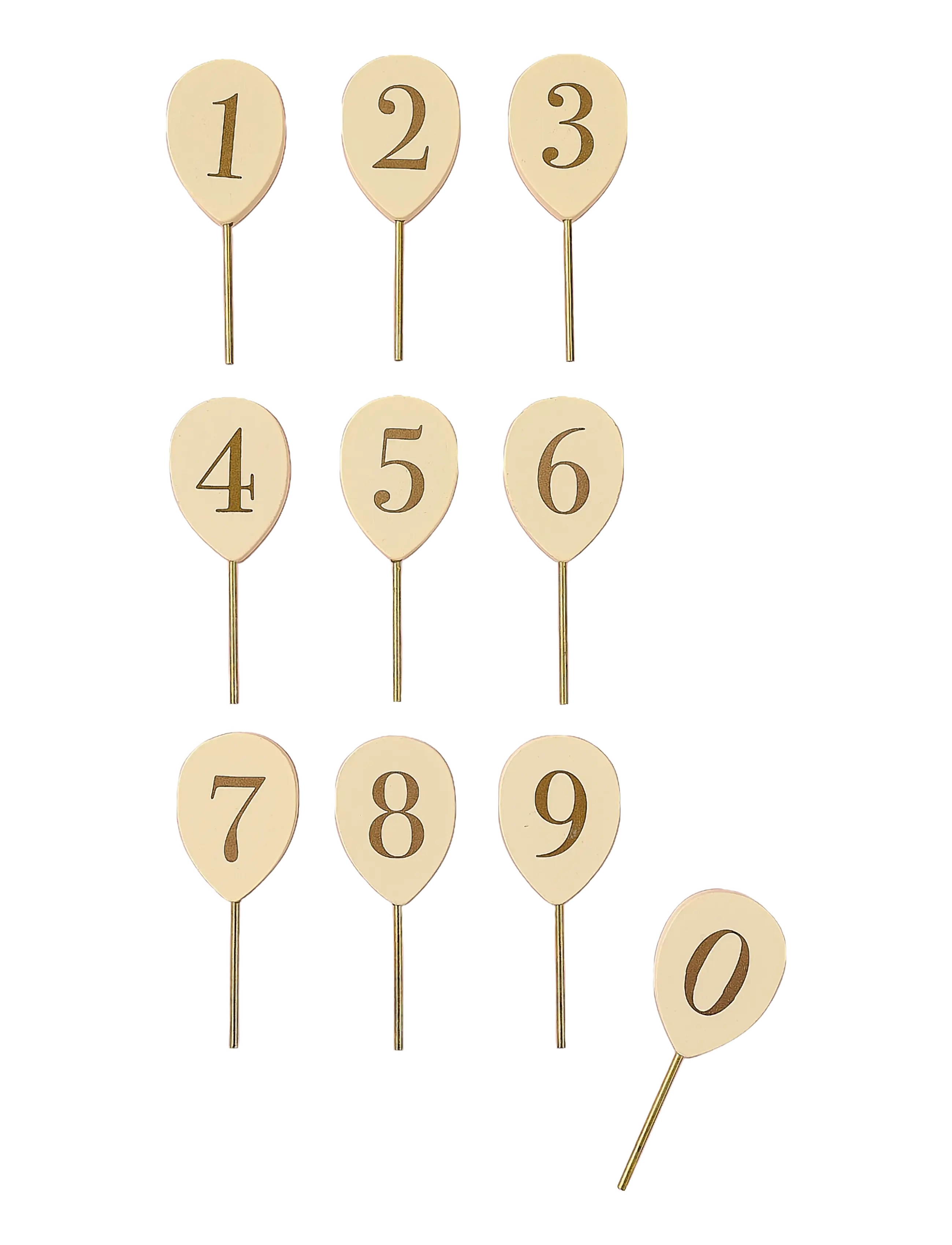 JaBaDaBaDo Number Balloons 0-9 For Candlestick, One Size, Kids Decor, Beige - Decoration Accessories-details, Kinder