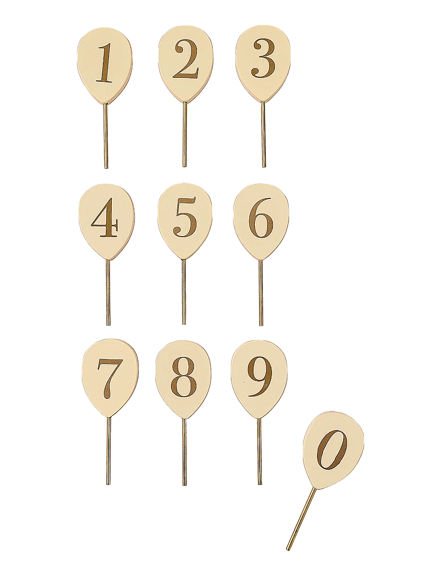 JaBaDaBaDo - Number balloons 0-9 for candlestick - dekoratsioonid - multi coloured - 0