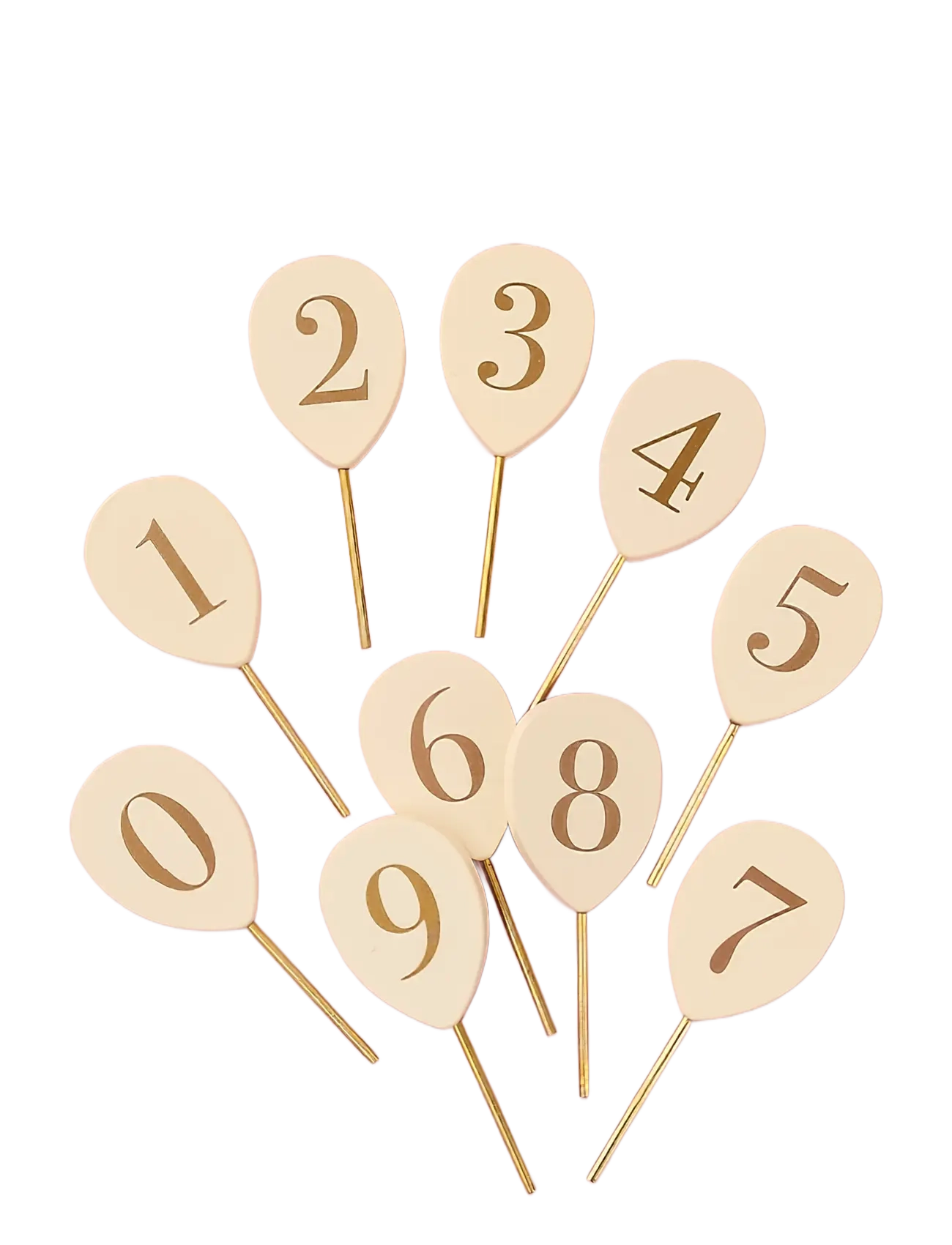 JaBaDaBaDo - Number balloons 0-9 for candlestick - multi coloured - 1