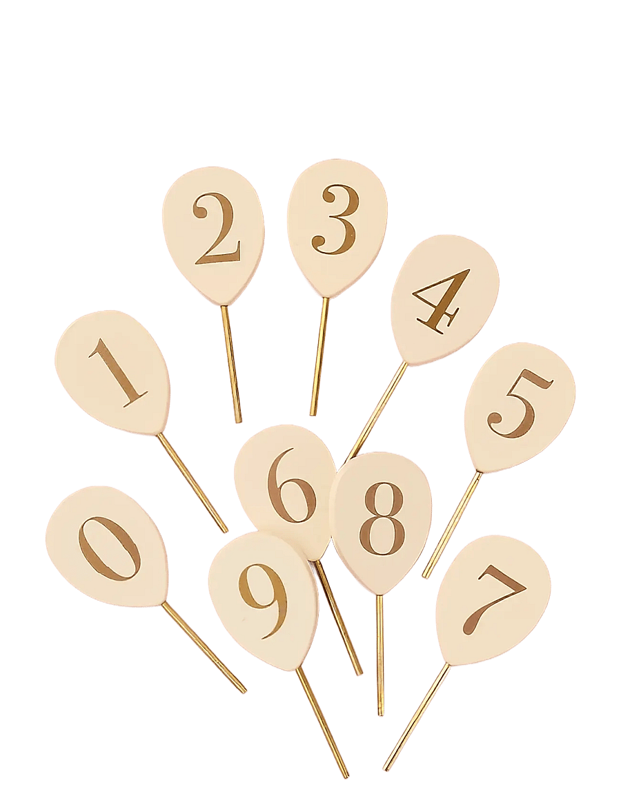 JaBaDaBaDo - Number balloons 0-9 for candlestick - dekoratsioonid - multi coloured - 1