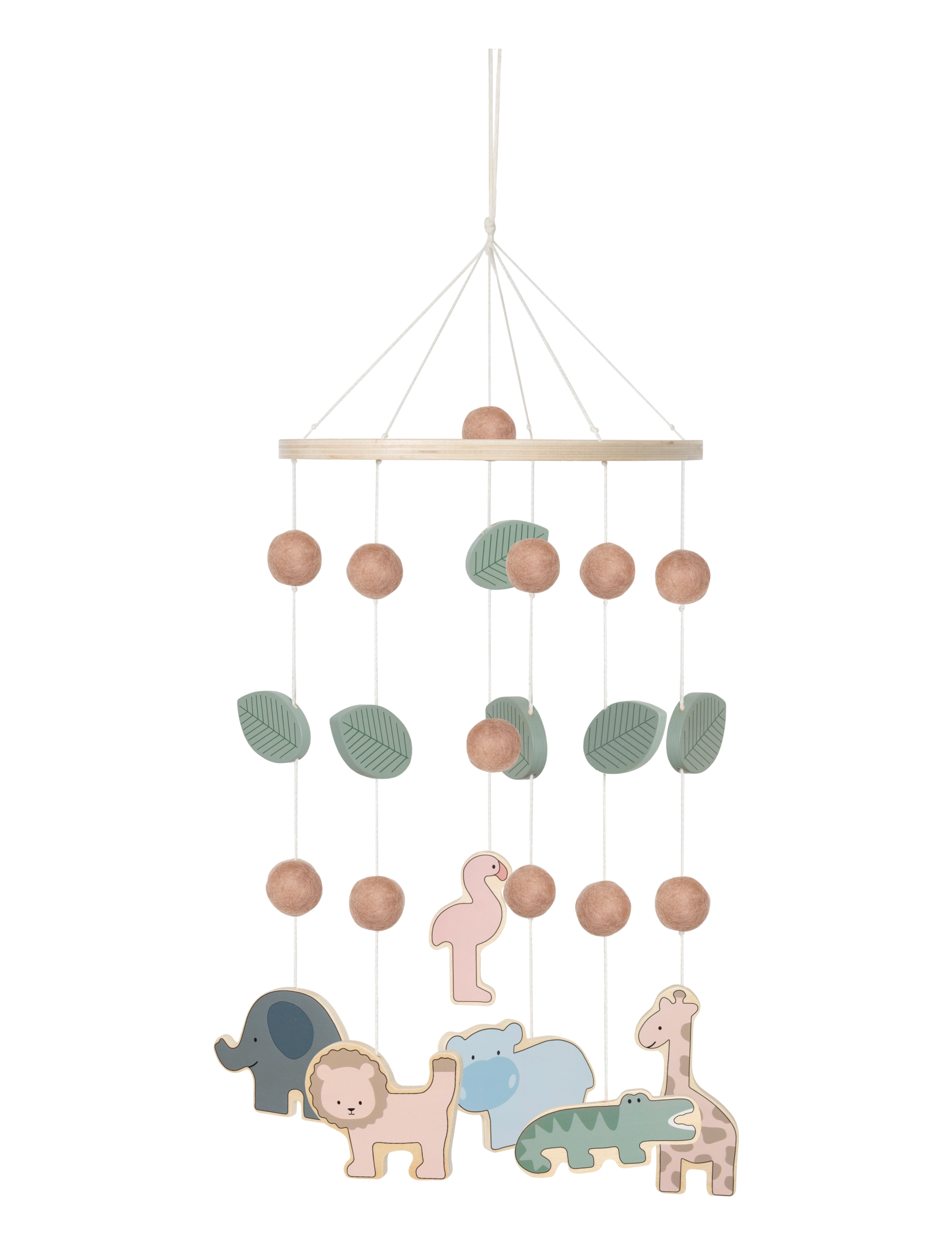 JaBaDaBaDo Wooden mobile safari - Babyprodukte - MULTI COLOURED / beige