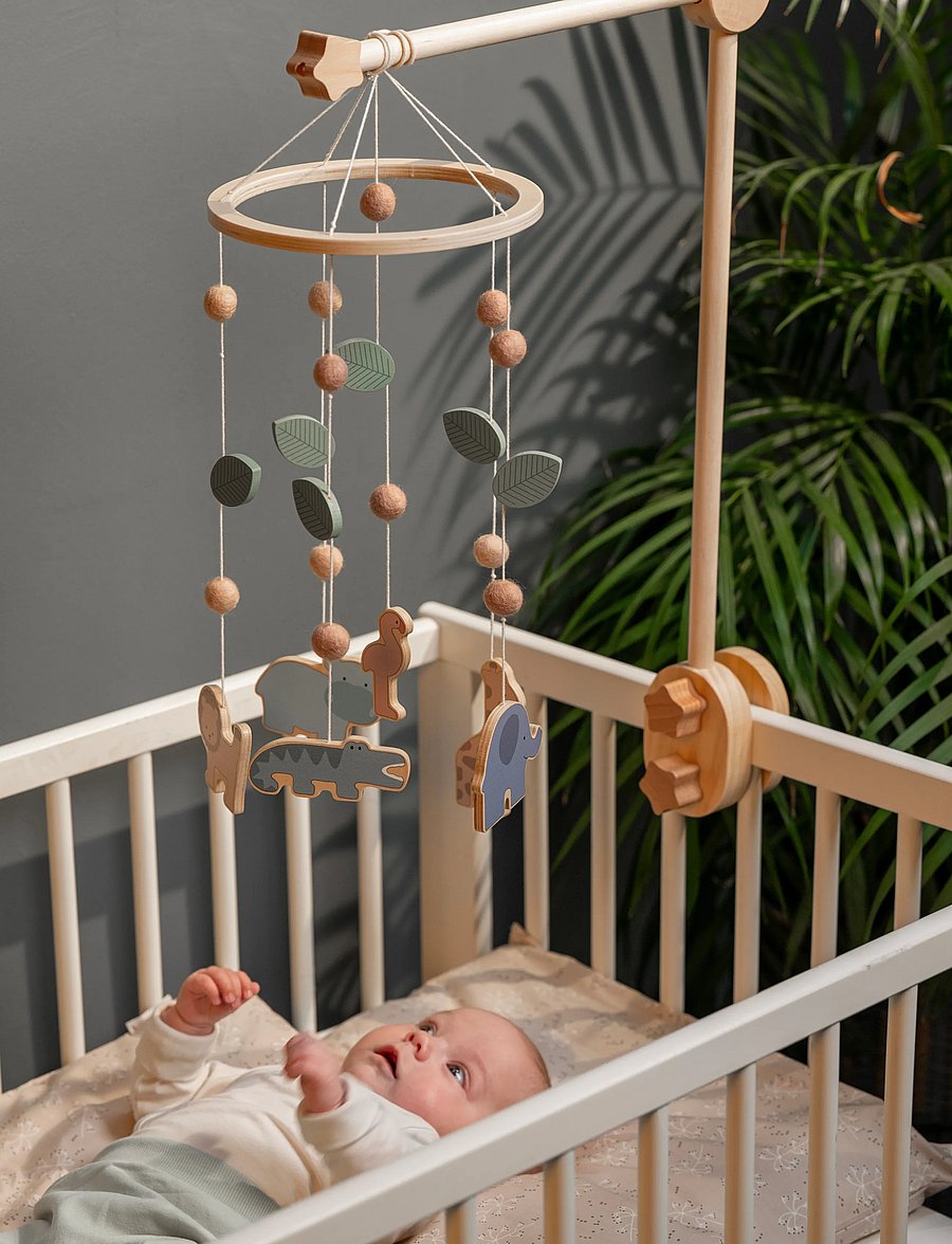 JaBaDaBaDo - Wooden mobile safari - baby-mobiles - multi coloured - 0