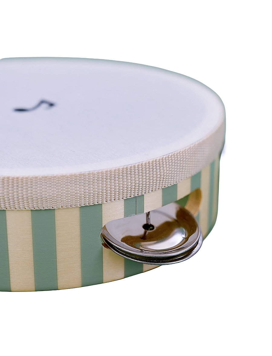 JaBaDaBaDo - Tambourine drum green stripes - muusikariistad - green - 1
