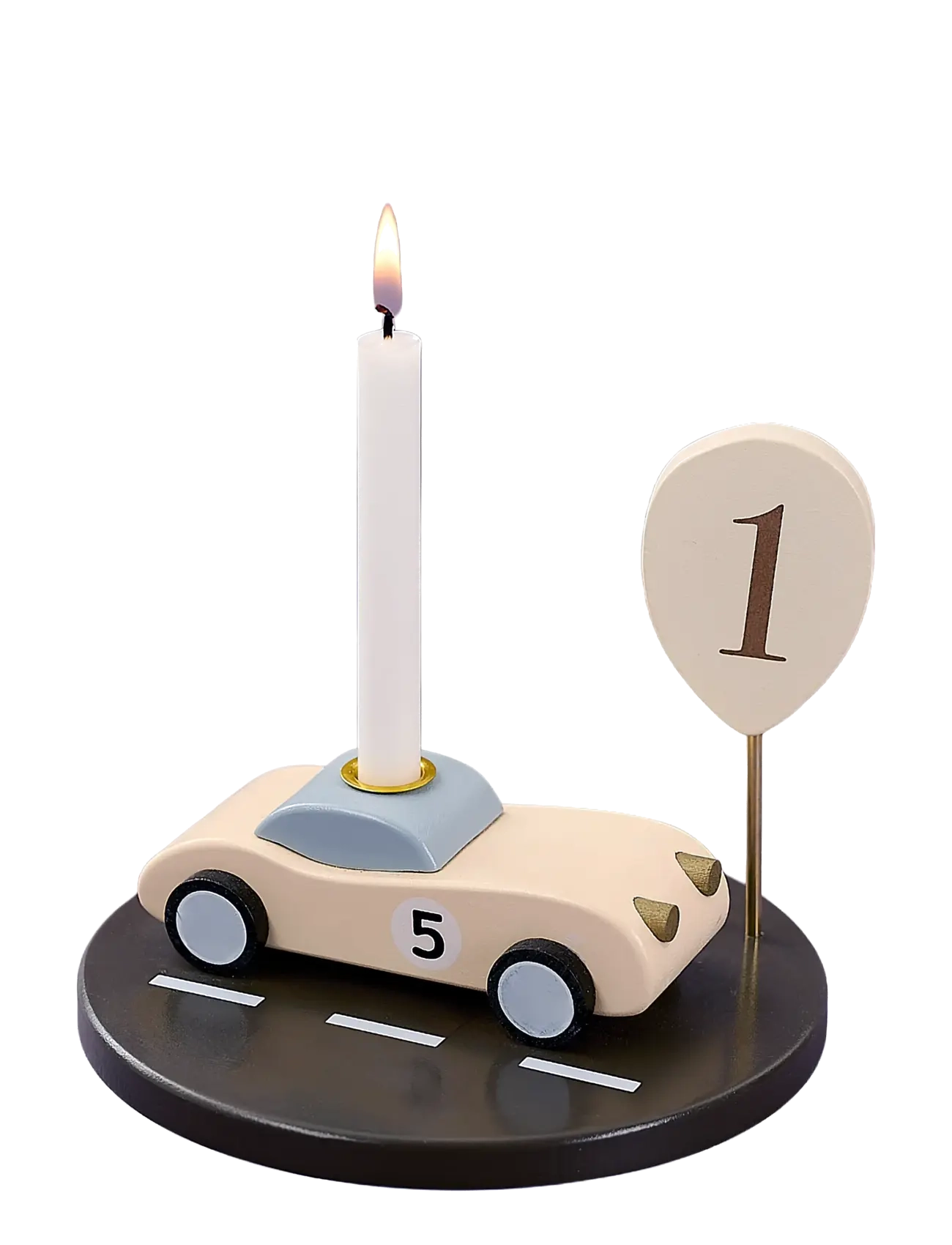 JaBaDaBaDo Candlestick car - Dekorative Wohnaccessoires - MULTI COLOURED / cream