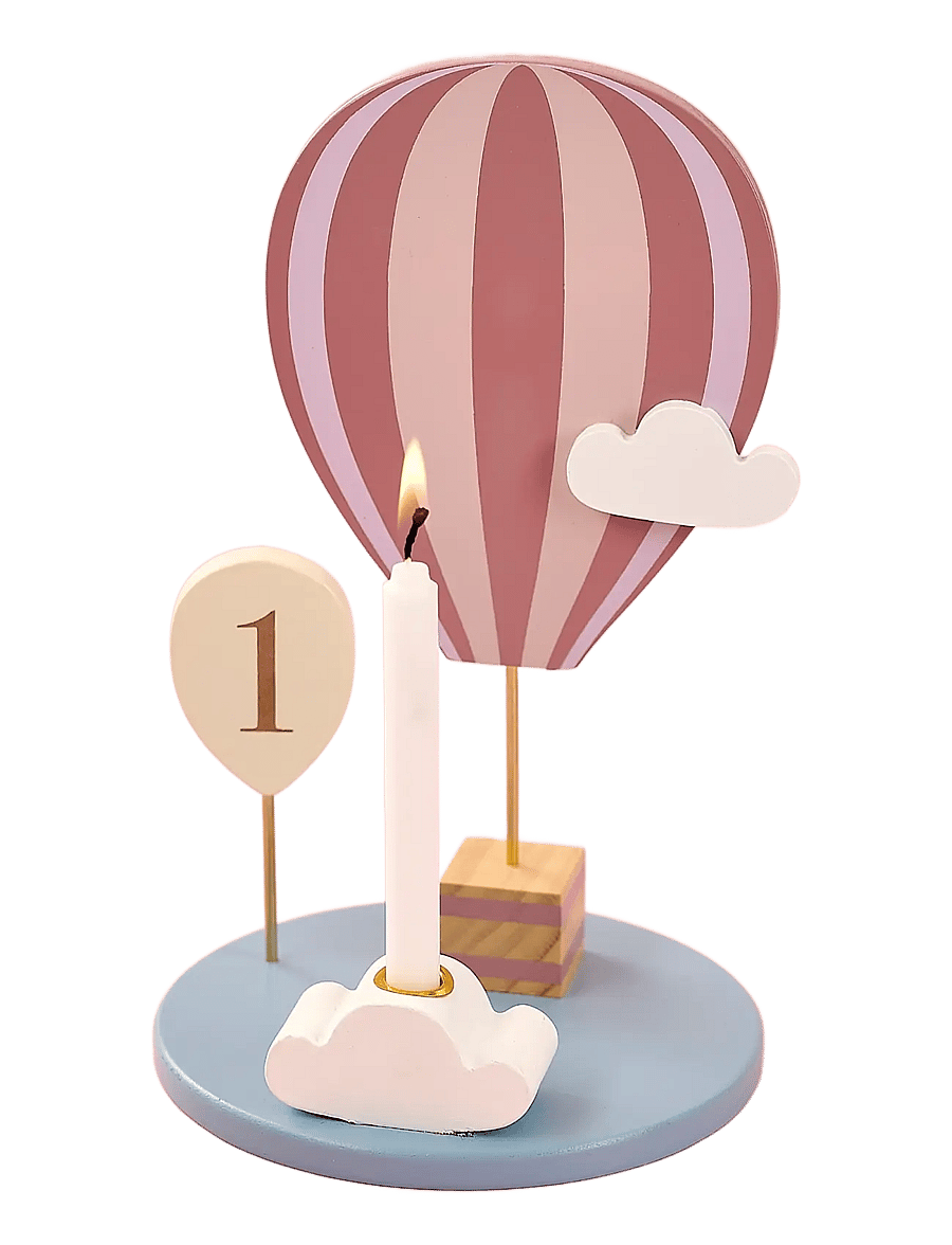 JaBaDaBaDo - Candlestick air balloon pink - dekorative wohnaccessoires - pink - 0