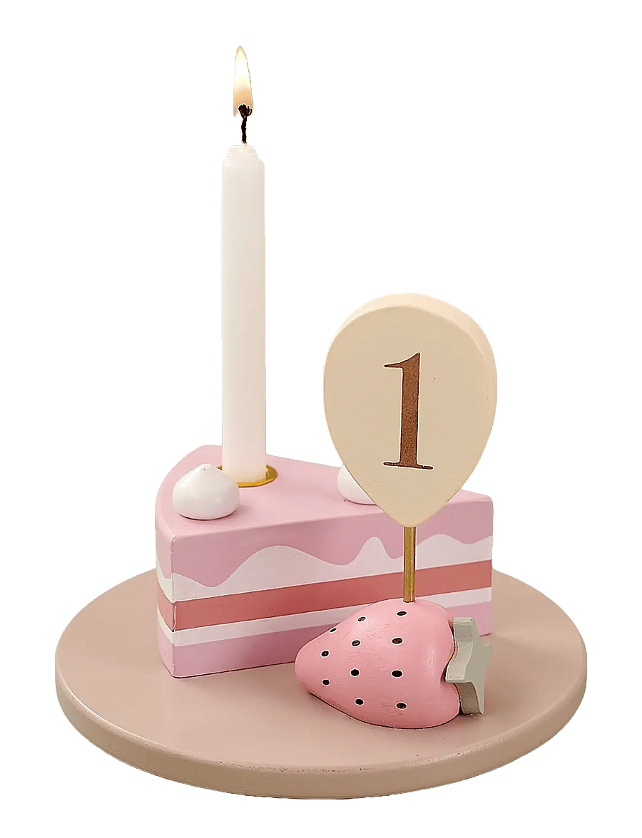 JaBaDaBaDo - Candlestick strawberry cake - pink - 0