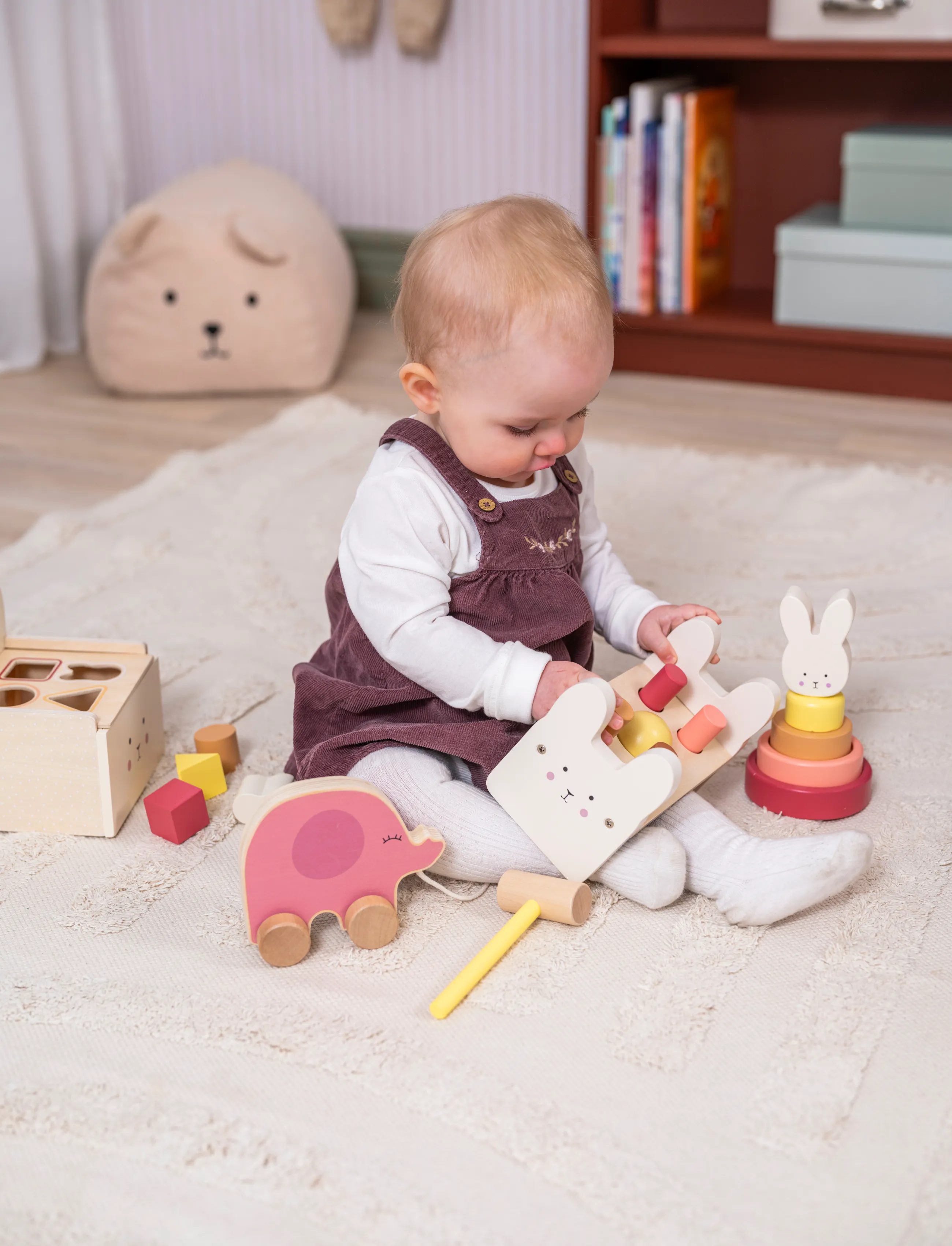 JaBaDaBaDo Play & Learn Box Bunny, Børn, Stackable Blocks, Multi/mønstret, Str: ONE SIZE