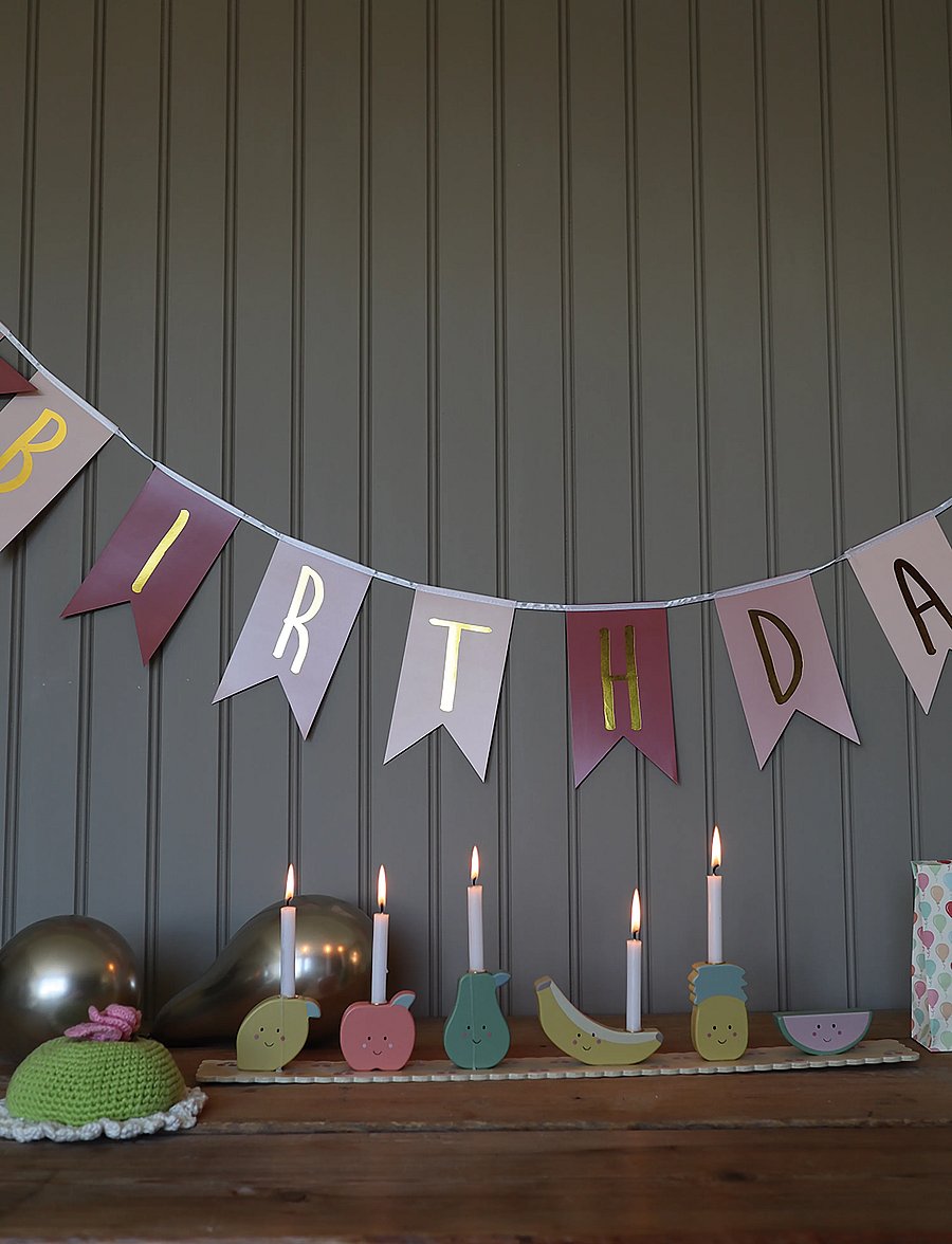 JaBaDaBaDo - Birthday train fruits - dekorative wohnaccessoires - multi colour - 0