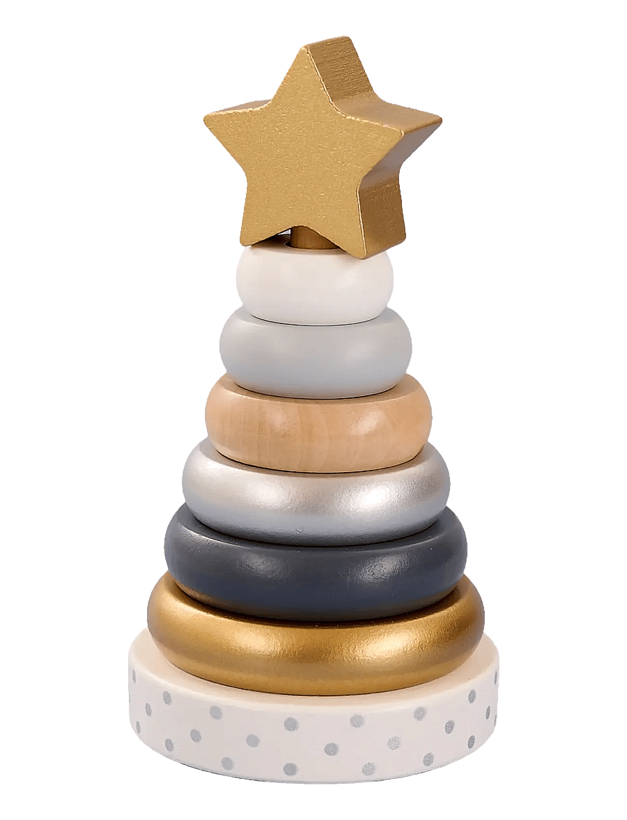 JaBaDaBaDo - Stacking toy silver - stapelbare blokk - multi coloured - 0