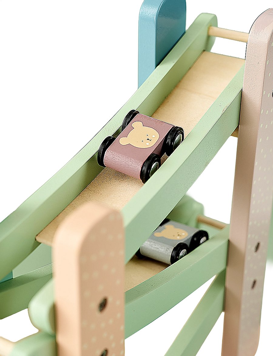 JaBaDaBaDo - Car roller Teddy with 3 cars - bilbanor - multi - 1