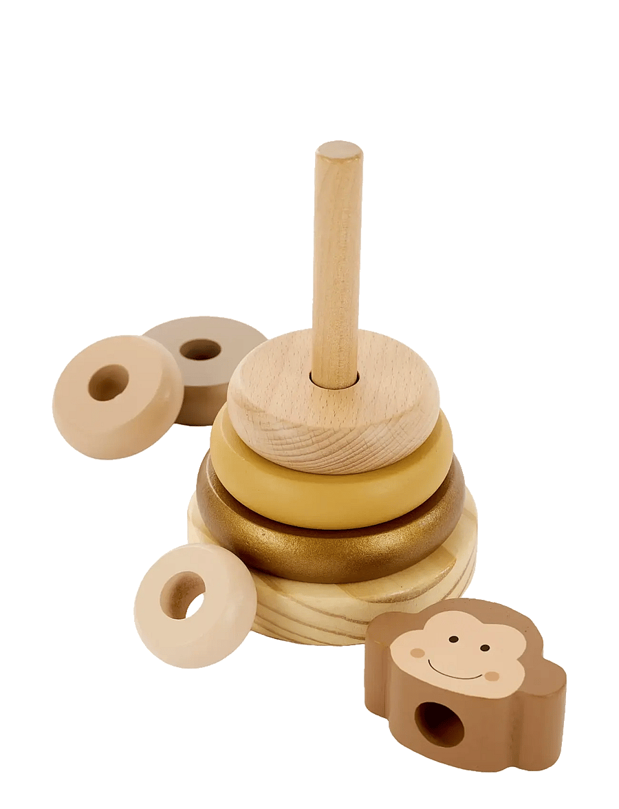 JaBaDaBaDo - Stacking toy Monkey - stapelbare blokk - multi coloured - 1