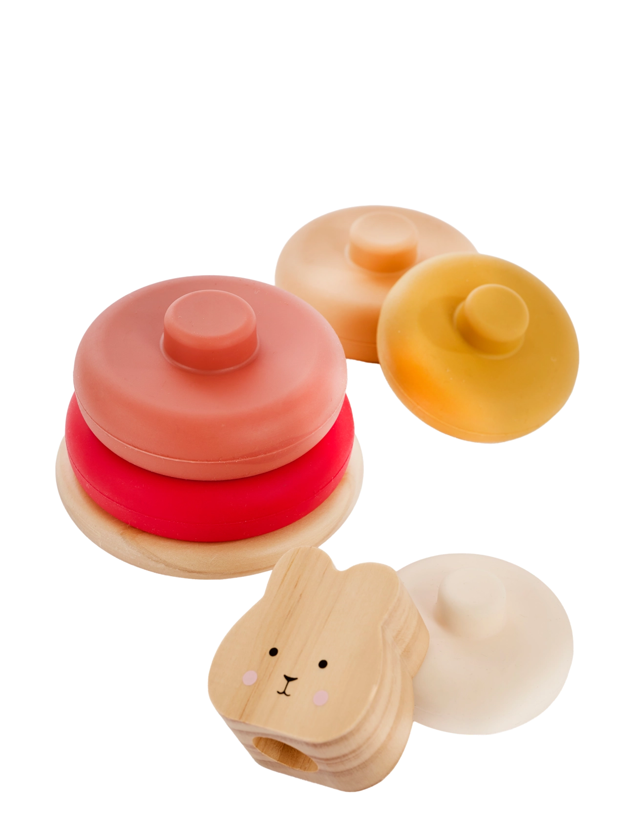 JaBaDaBaDo - Stacking toy  Bunny silicone - multi coloured - 2