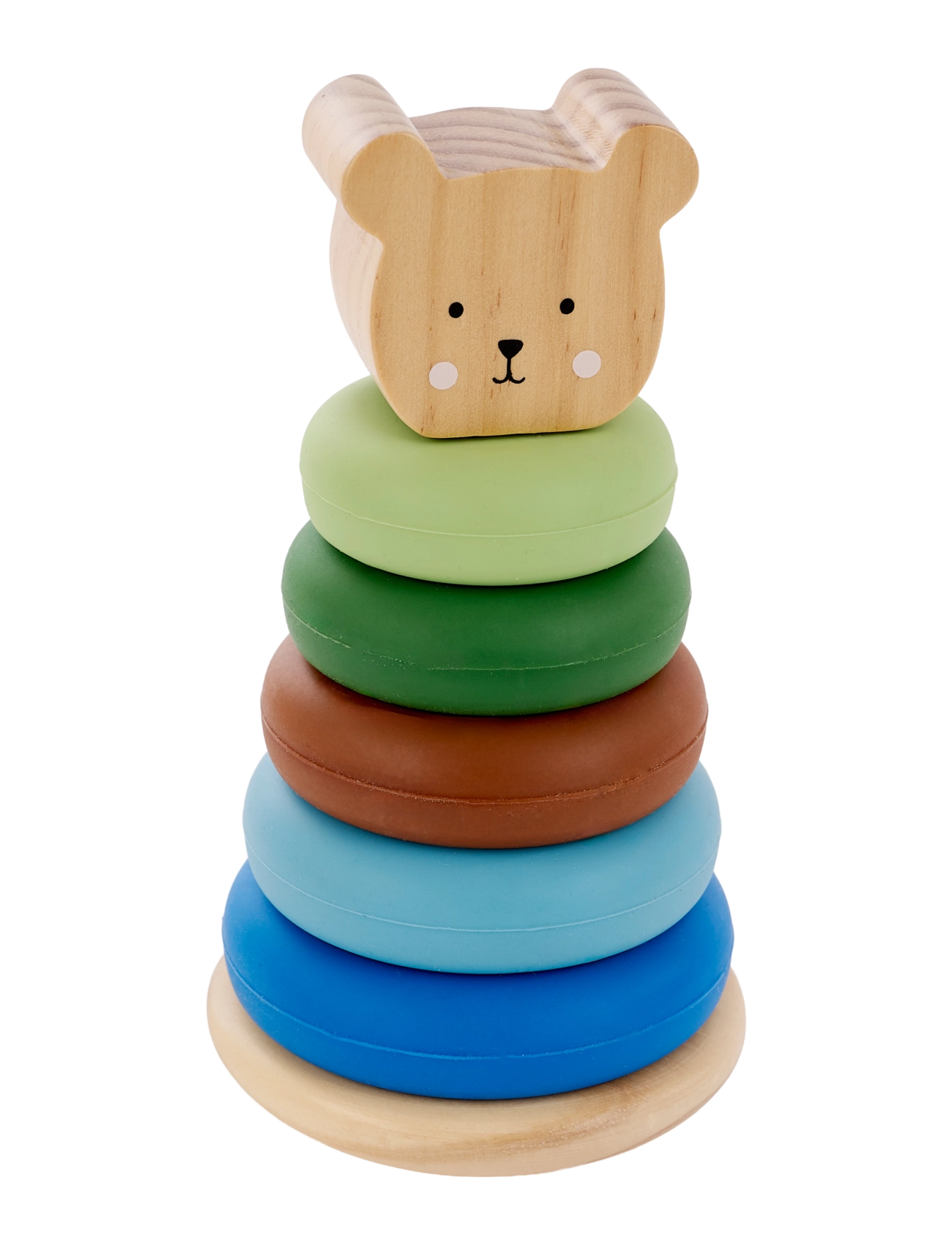 JaBaDaBaDo Stacking toy Teddy silicone - Beebitooted - MULTI COLOURED / multi