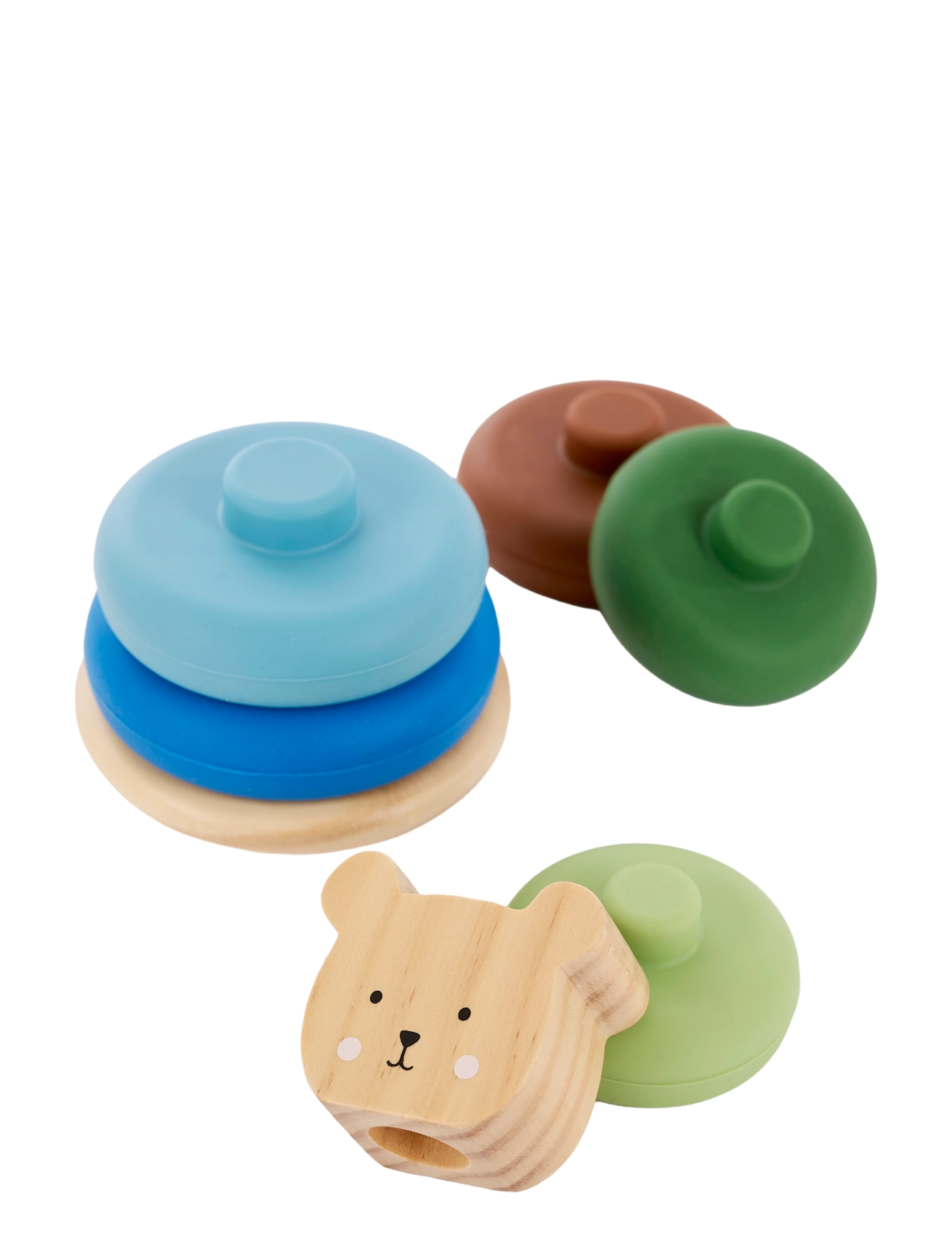 JaBaDaBaDo - Stacking toy Teddy silicone - stapelbara klossar - multi coloured - 2