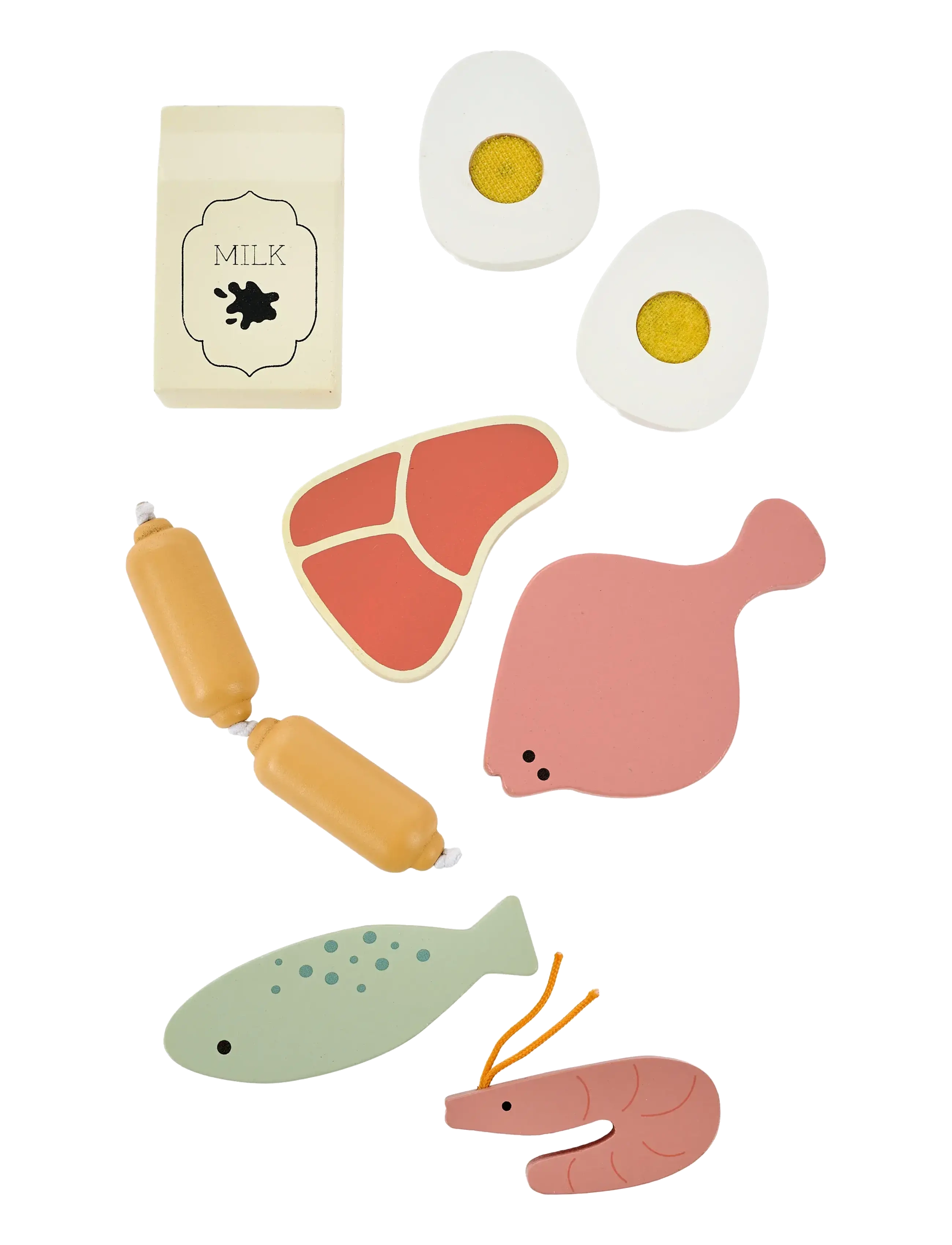 JaBaDaBaDo - Wooden food in bag - legemad & legekager - multi coloured - 1