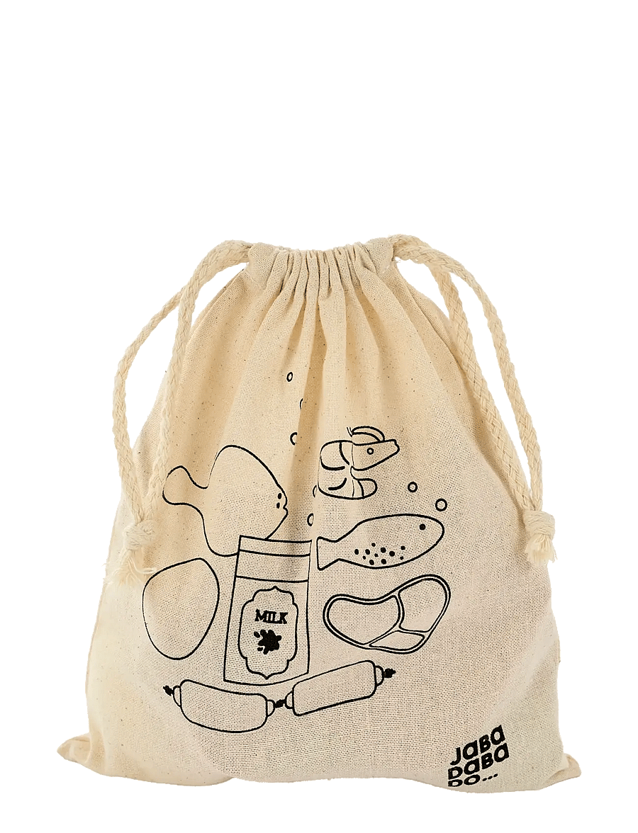 JaBaDaBaDo - Wooden food in bag - legemad & legekager - multi coloured - 2
