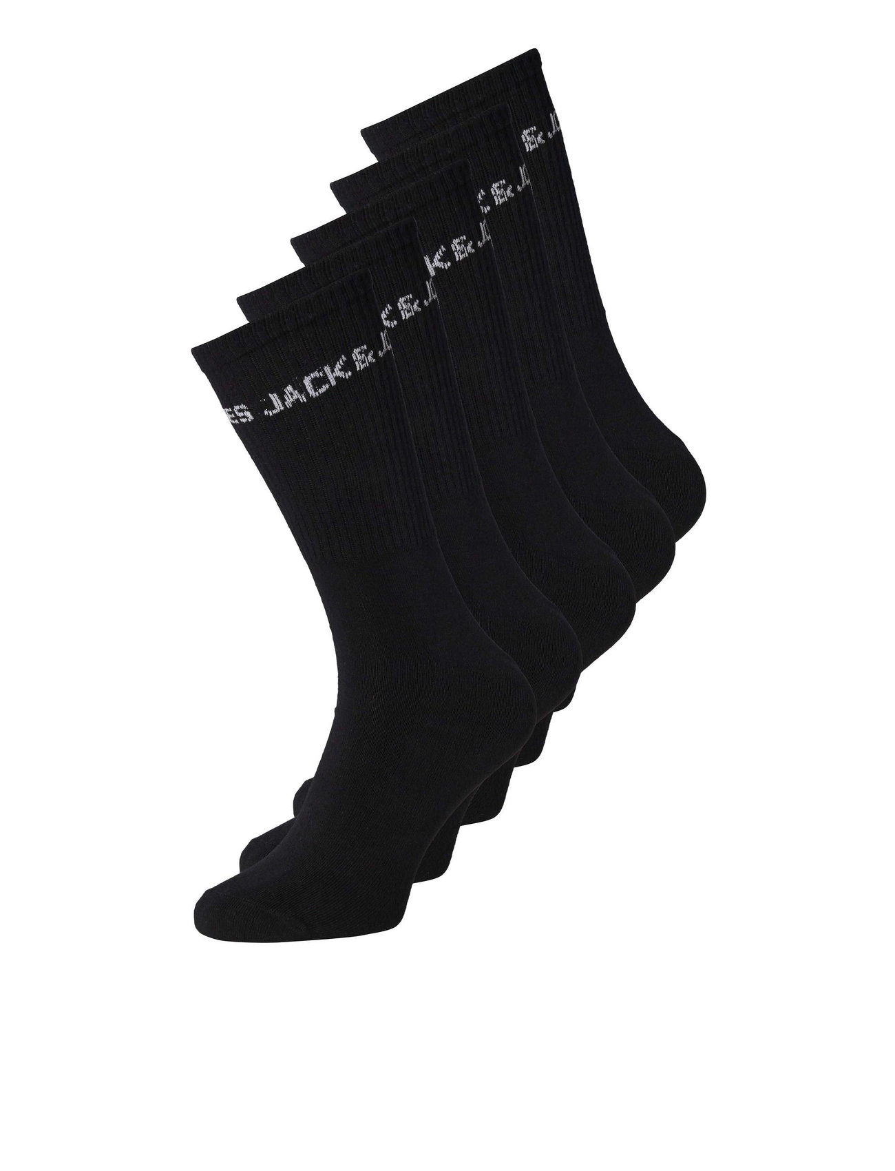 Black Basic Logo Tennis Sokker 5-pakning Noos str. 33/37