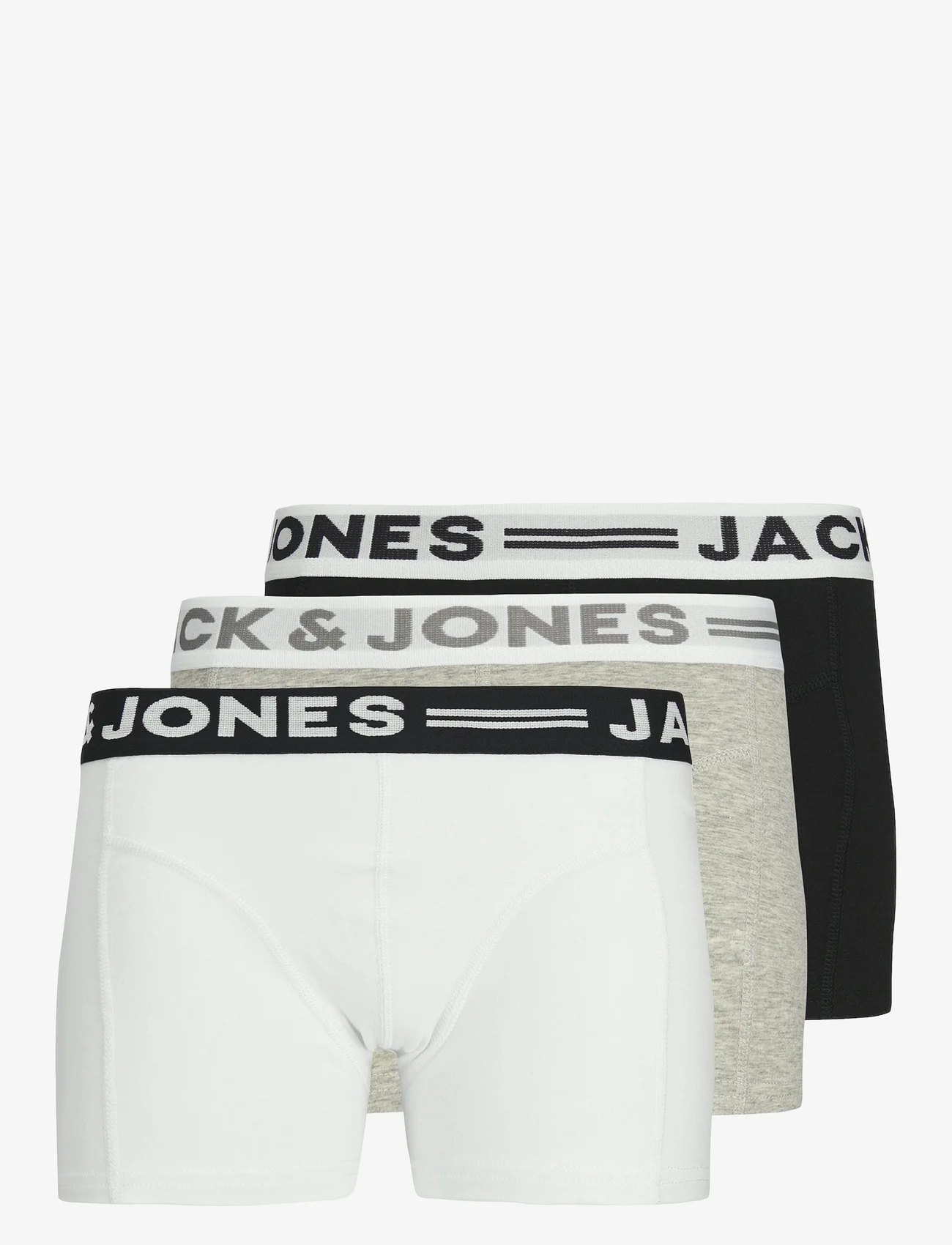 Jack & Jones - SENSE TRUNKS 3-PACK NOOS JNR - kalsonger - light grey melange - 0