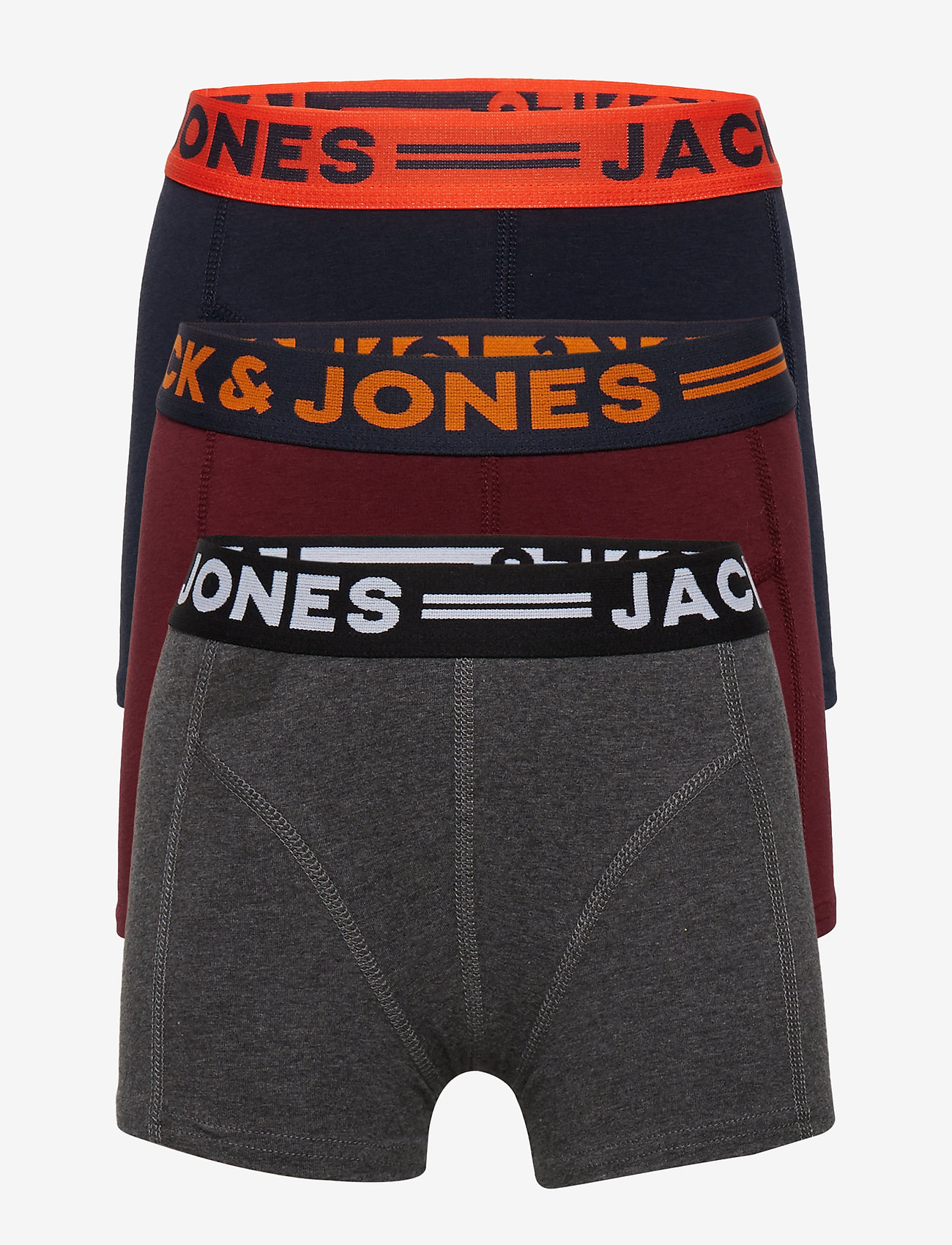 Jack & Jones JACLICHFIELD TRUNKS 3 PACK NOOS JNR - Multipack - DARK GREY MELANGE / multi