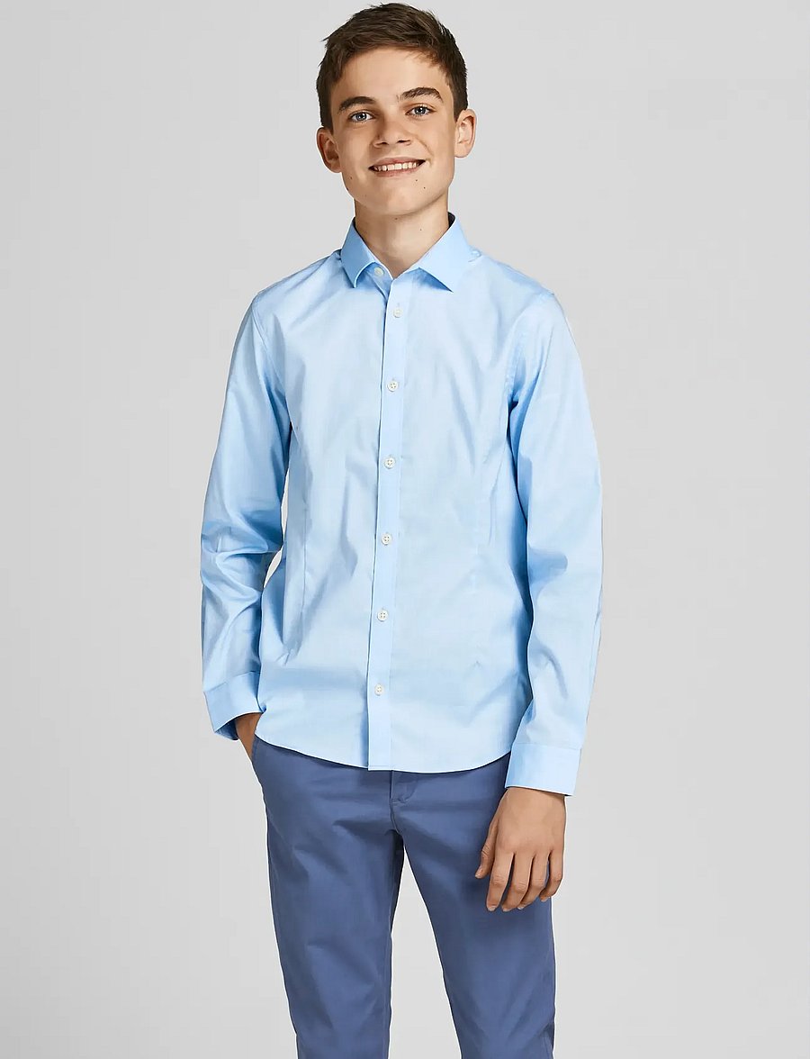 Jack & Jones - JPRPARMA SHIRT L/S NOOS JNR - langärmlige hemden - cashmere blue - 0