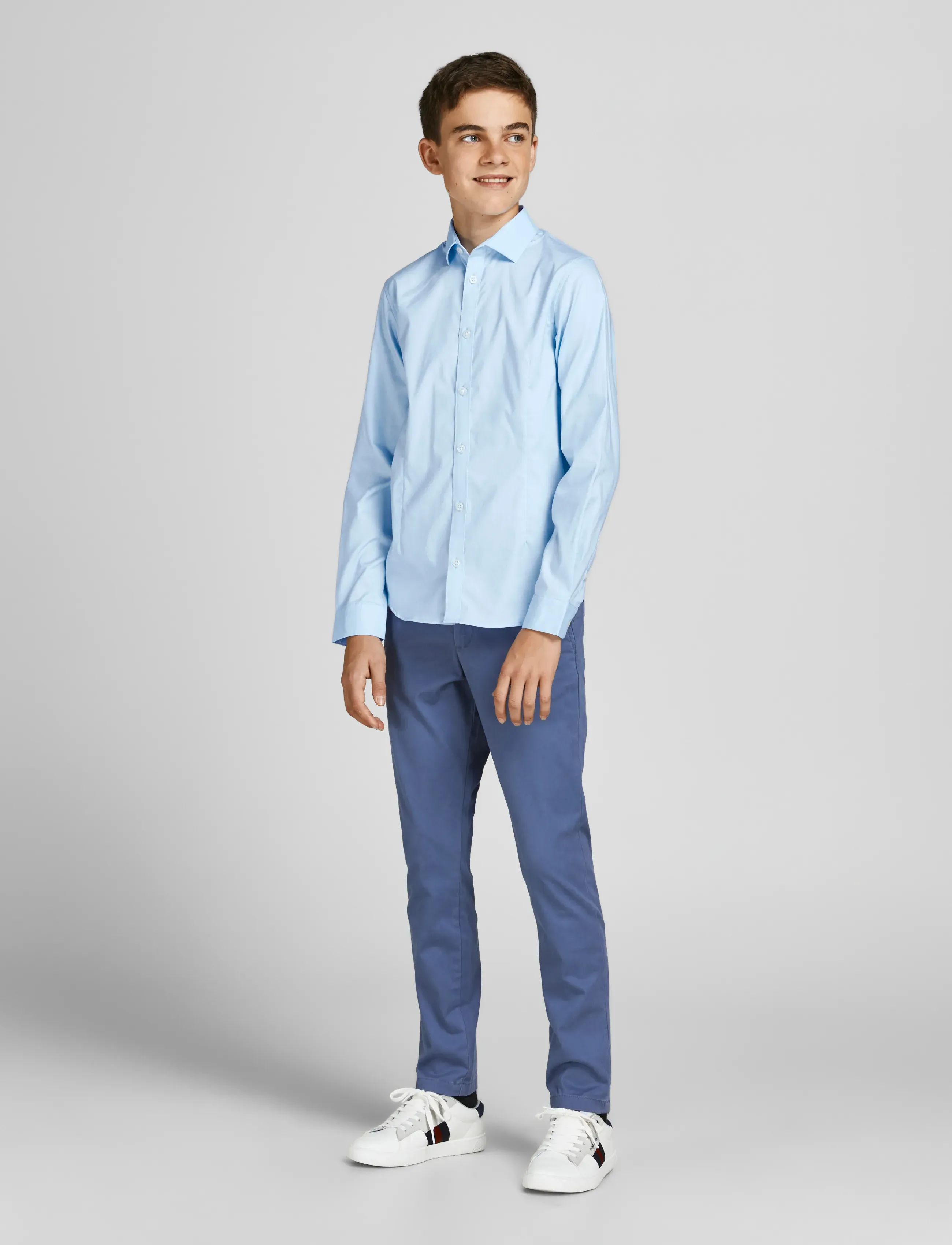 Jack & Jones - JPRPARMA SHIRT L/S NOOS JNR - langærmede skjorter - cashmere blue - 3