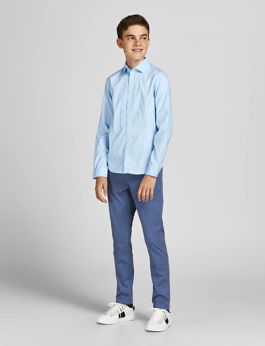 Jack & Jones - JPRPARMA SHIRT L/S NOOS JNR - langærmede skjorter - cashmere blue - 3