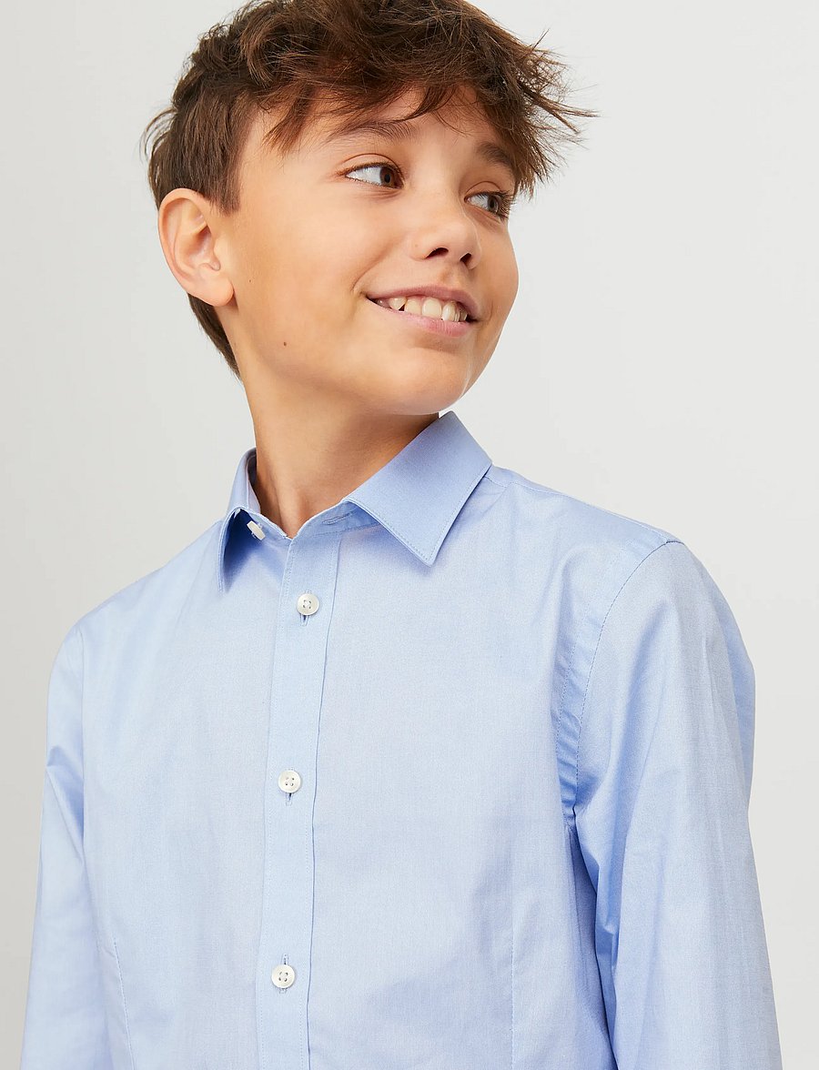 Jack & Jones - JPRPARMA SHIRT L/S NOOS JNR - langærmede skjorter - cashmere blue - 5