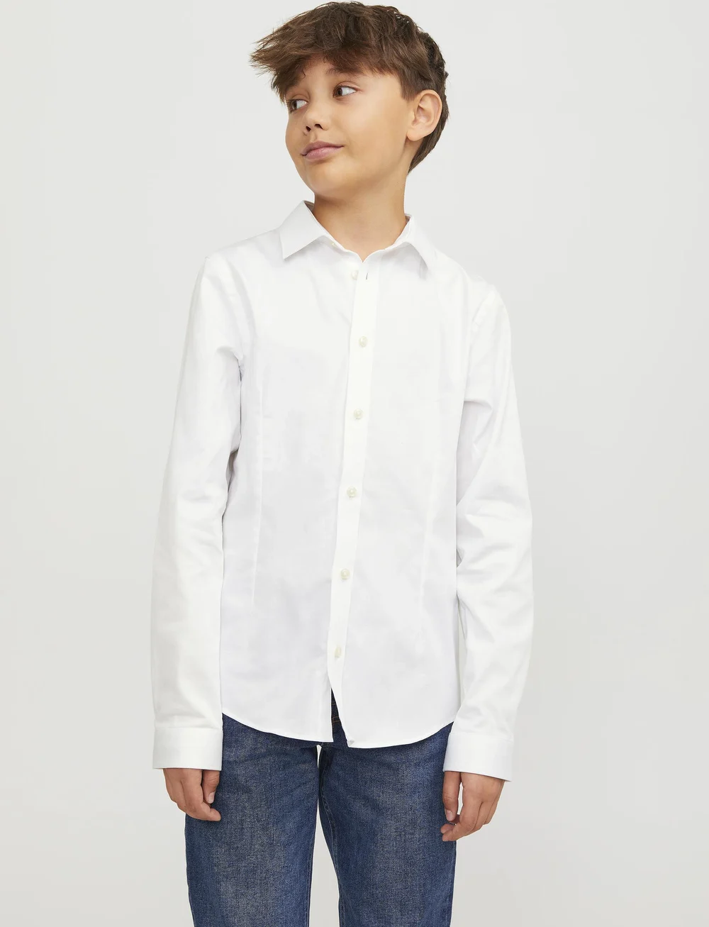 Jack & Jones - JPRPARMA SHIRT L/S NOOS JNR - koszule z długimi rękawami - white - 0