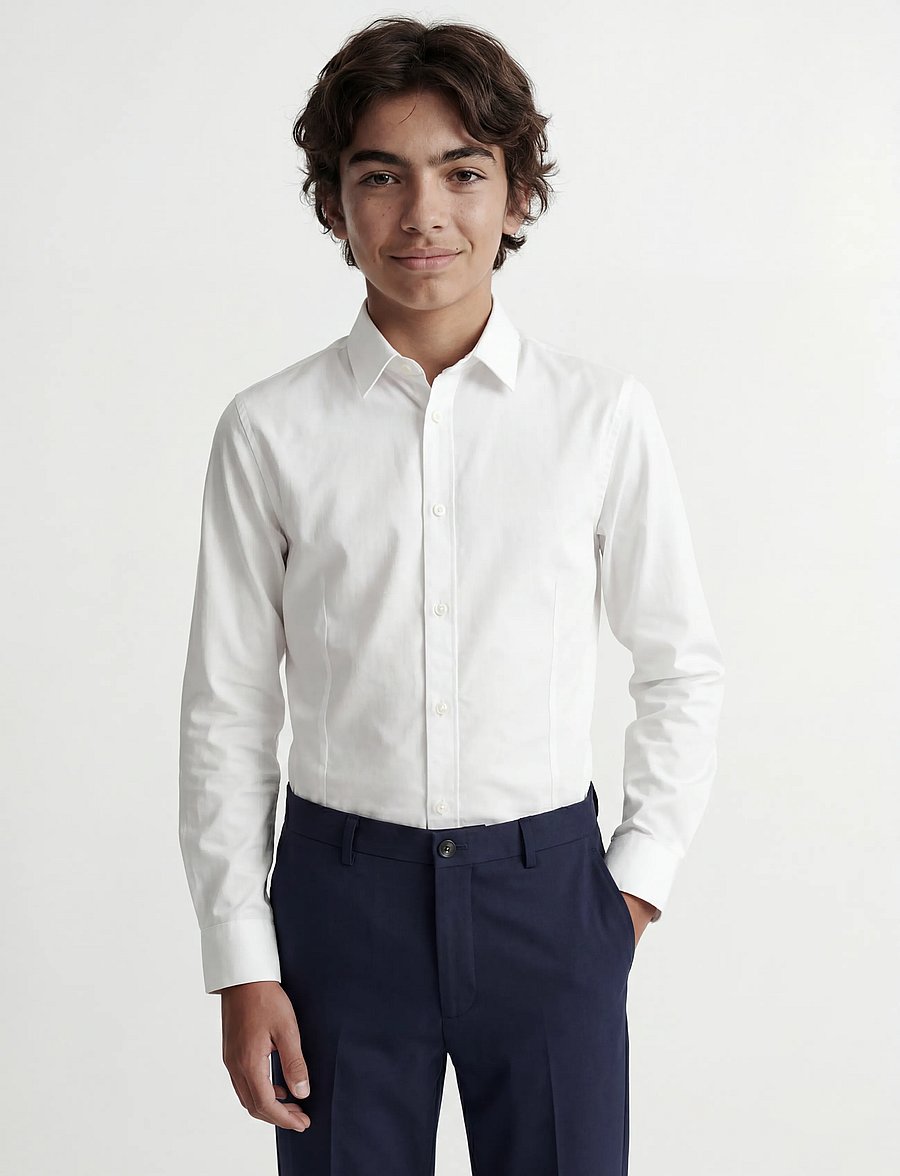 Jack & Jones - JPRPARMA SHIRT L/S NOOS JNR - overhemden met lange mouwen - white - 0