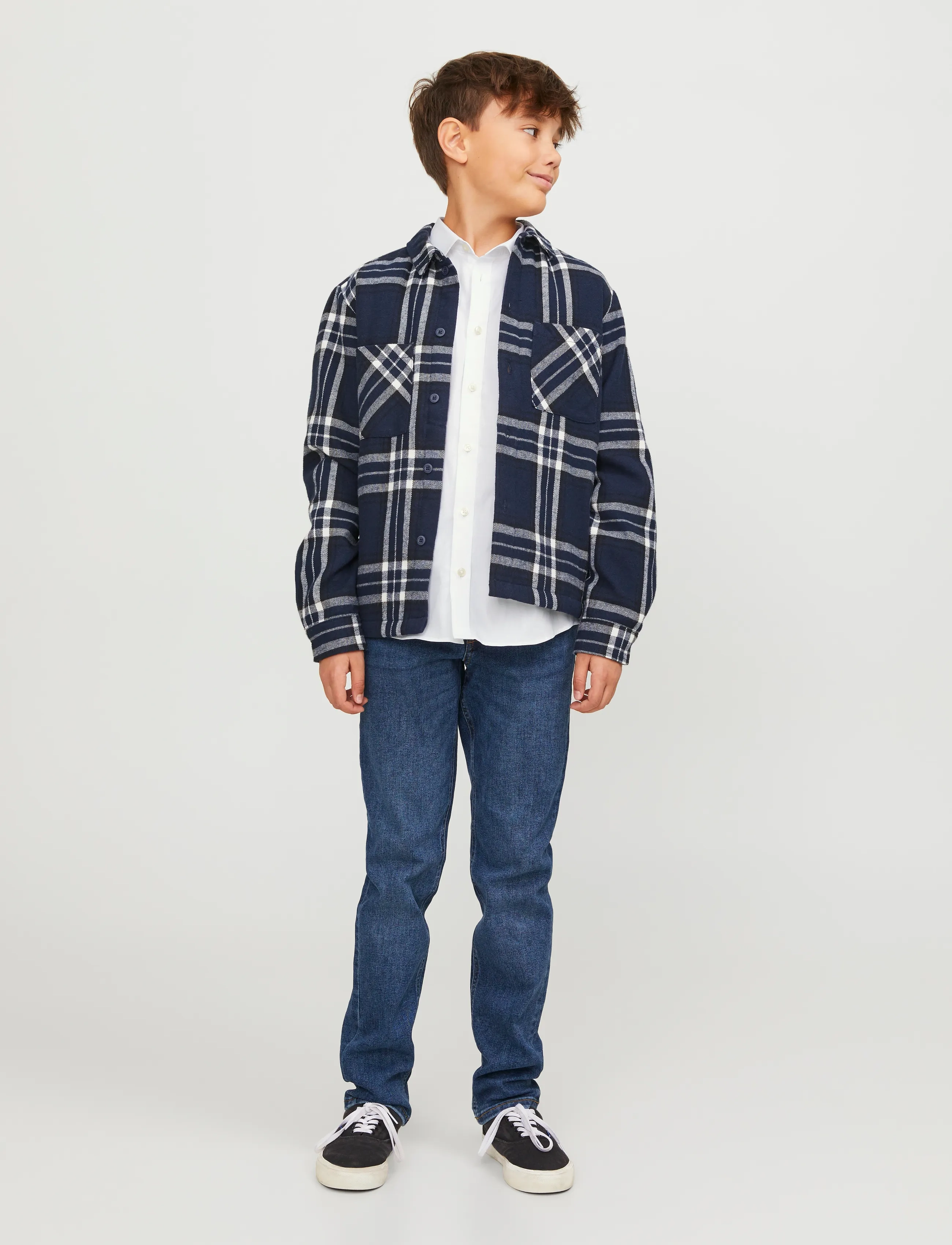 Jack & Jones - JPRPARMA SHIRT L/S NOOS JNR - langärmlige hemden - white - 4