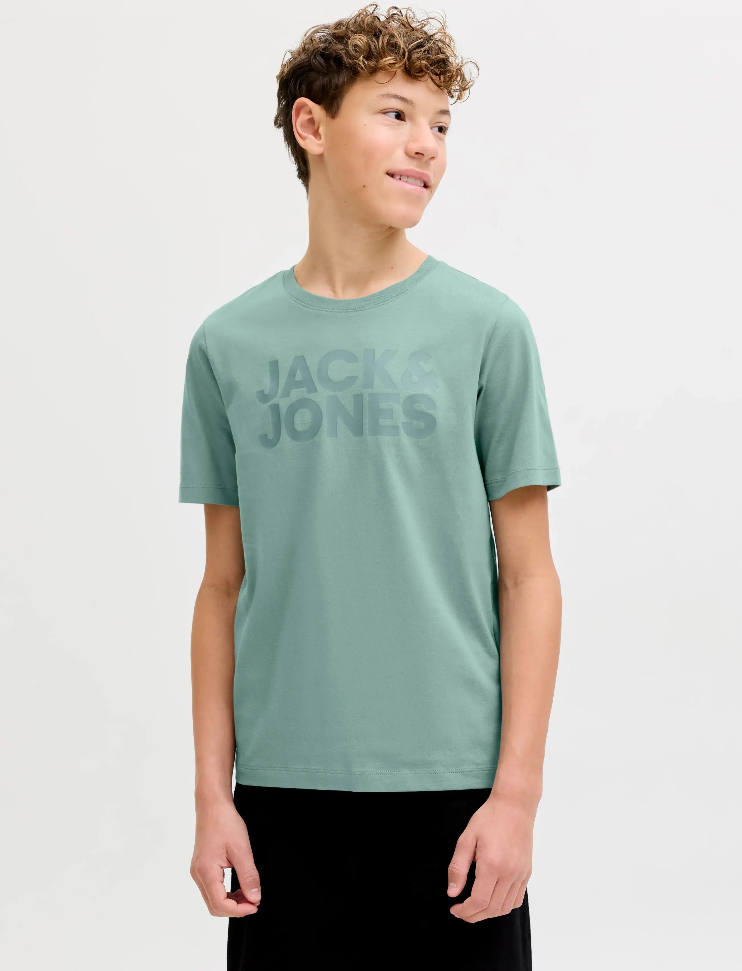 Jack & Jones JJECORP LOGO TEE SS O-NECK NOOS JNR - Kortærmede T-shirts - MINERAL BLUE / green