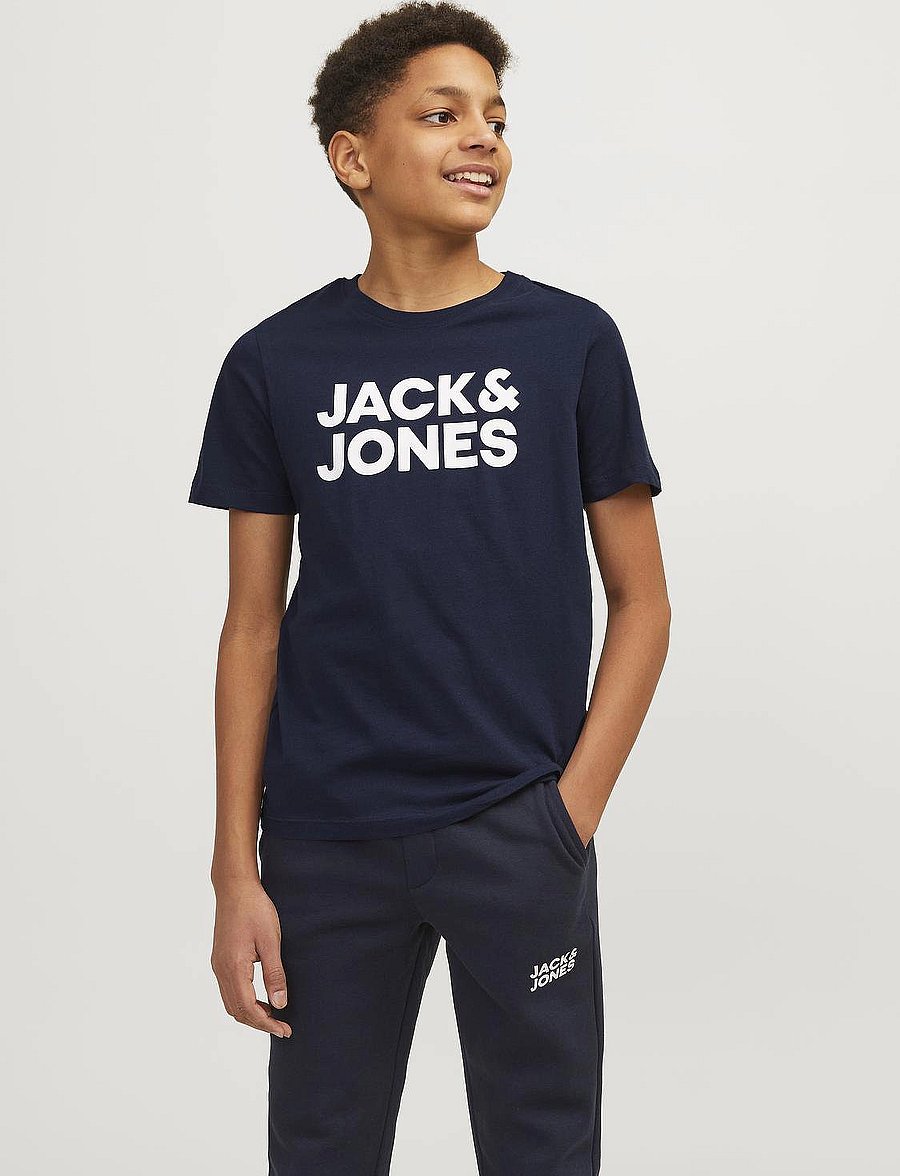 Jack & Jones - JJECORP LOGO TEE SS O-NECK NOOS JNR - kurzärmelige - navy blazer - 0