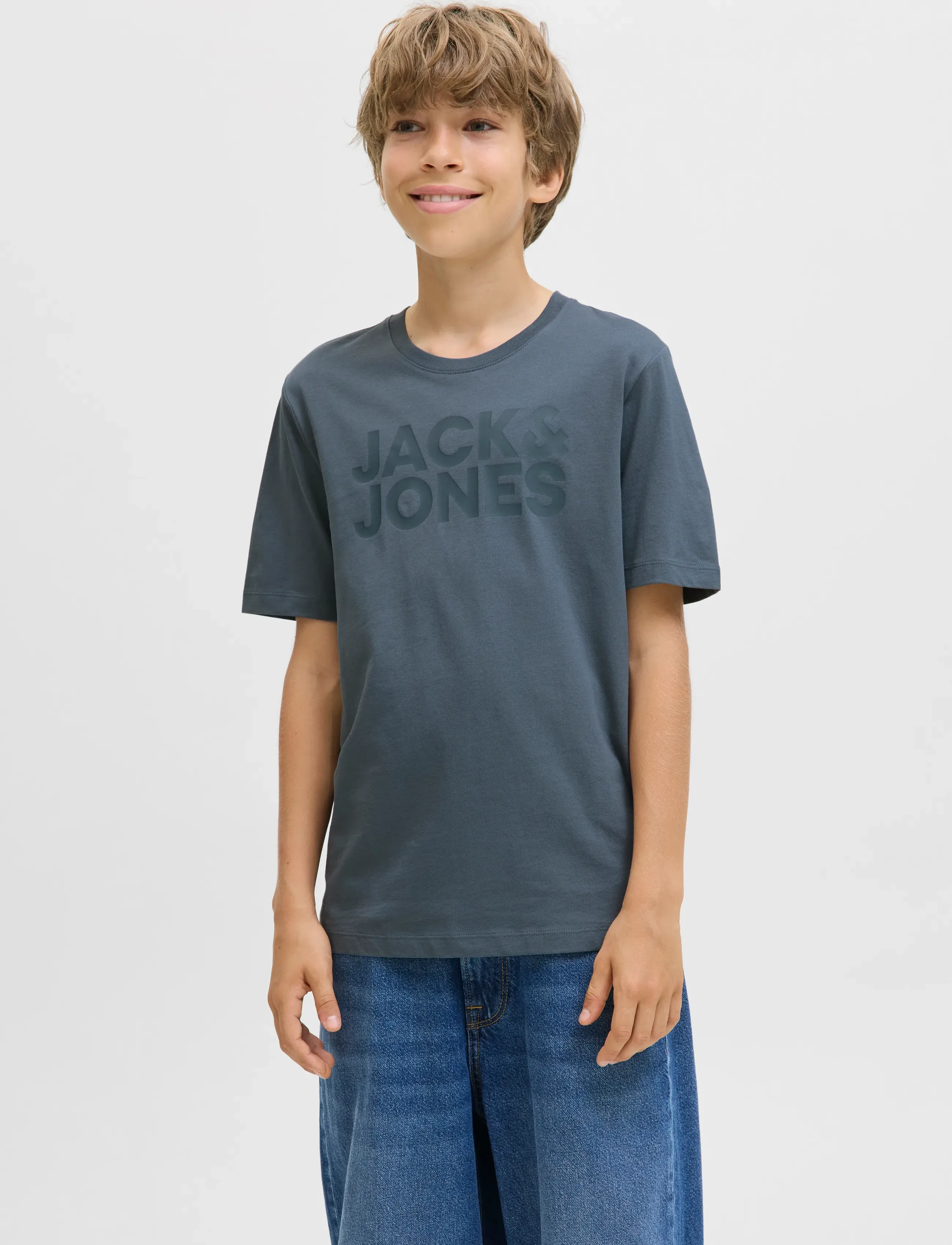 Jack & Jones JJECORP LOGO TEE SS O-NECK NOOS JNR - Kortermede t-skjorter - STORMY WEATHER / blue