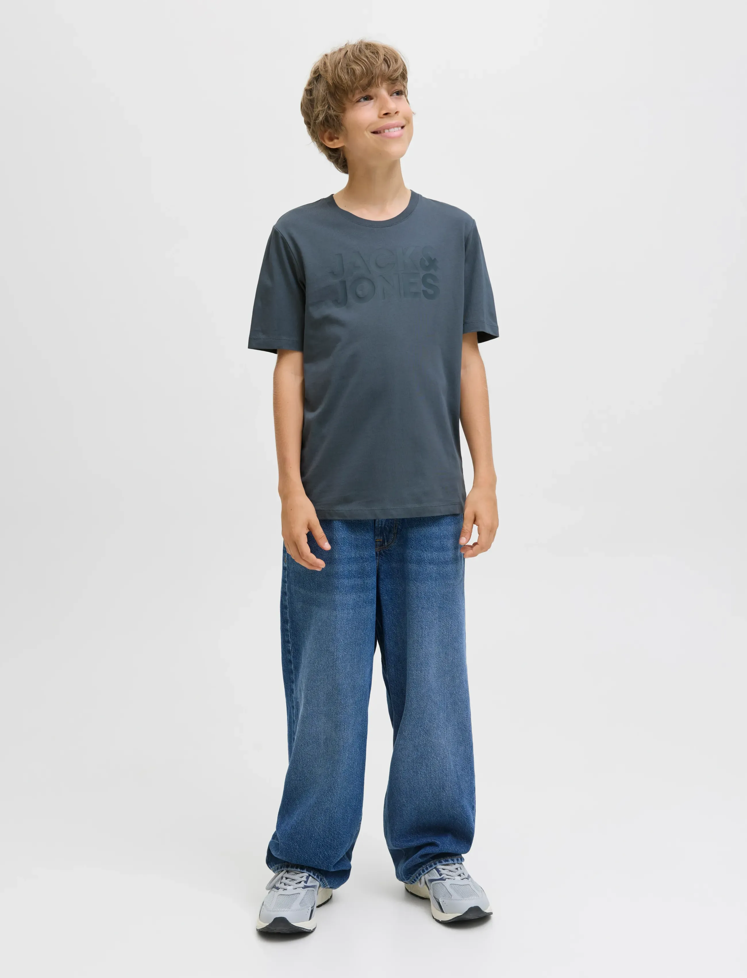 Jack & Jones - JJECORP LOGO TEE SS O-NECK NOOS JNR - kortærmede t-shirts - stormy weather - 3