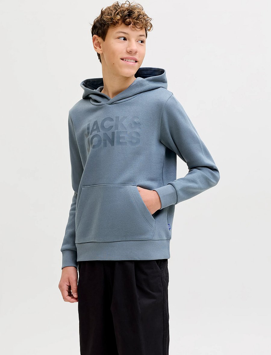 Jack & Jones - JJECORP LOGO SWEAT HOOD NOOS JNR - kapuzenpullover - blue mirage - 0