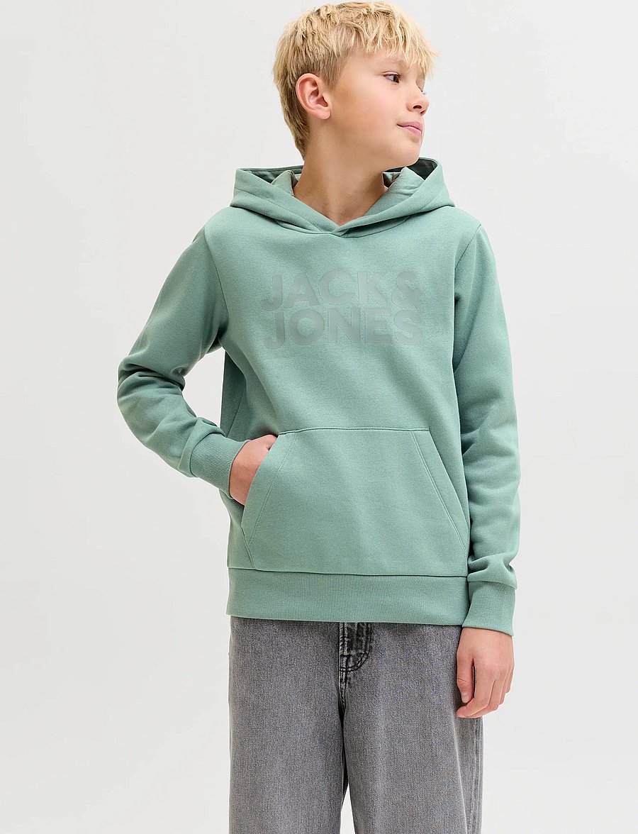 Jack & Jones - JJECORP LOGO SWEAT HOOD NOOS JNR - hættetrøjer - mineral blue - 0