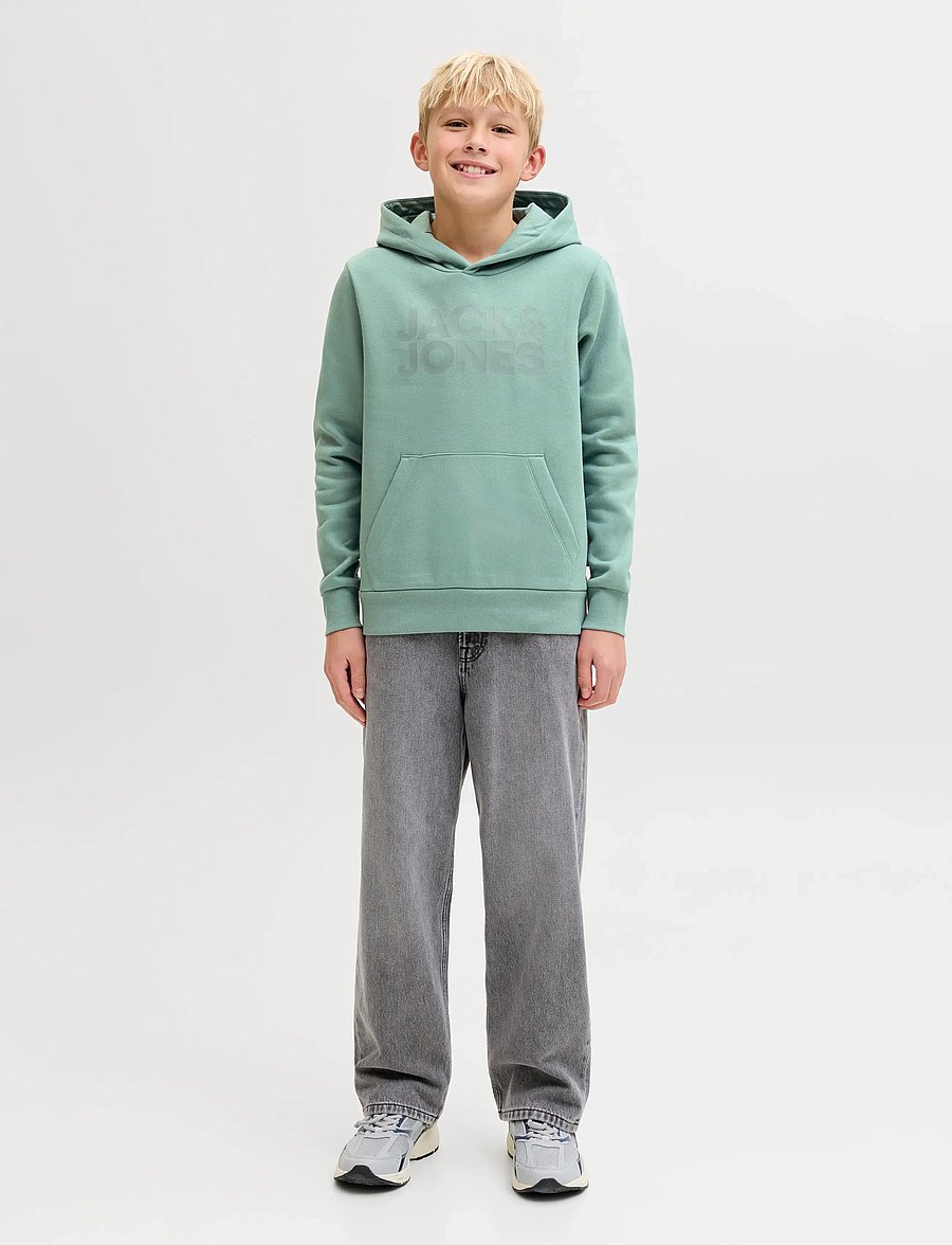 Jack & Jones - JJECORP LOGO SWEAT HOOD NOOS JNR - hættetrøjer - mineral blue - 3