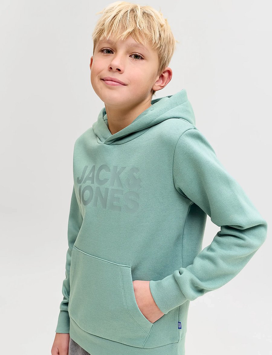 Jack & Jones - JJECORP LOGO SWEAT HOOD NOOS JNR - hættetrøjer - mineral blue - 5