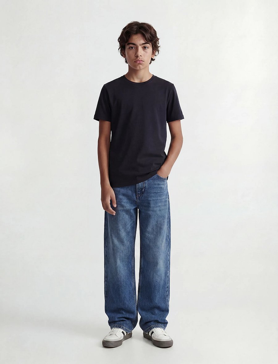Jack & Jones - JJEORGANIC BASIC TEE SS O-NECK NOOS JNR - lühikeste varrukatega t-särgid - black - 4
