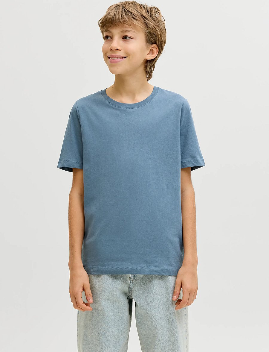 Jack & Jones - JJEORGANIC BASIC TEE SS O-NECK NOOS JNR - kurzärmelige - blue mirage - 0