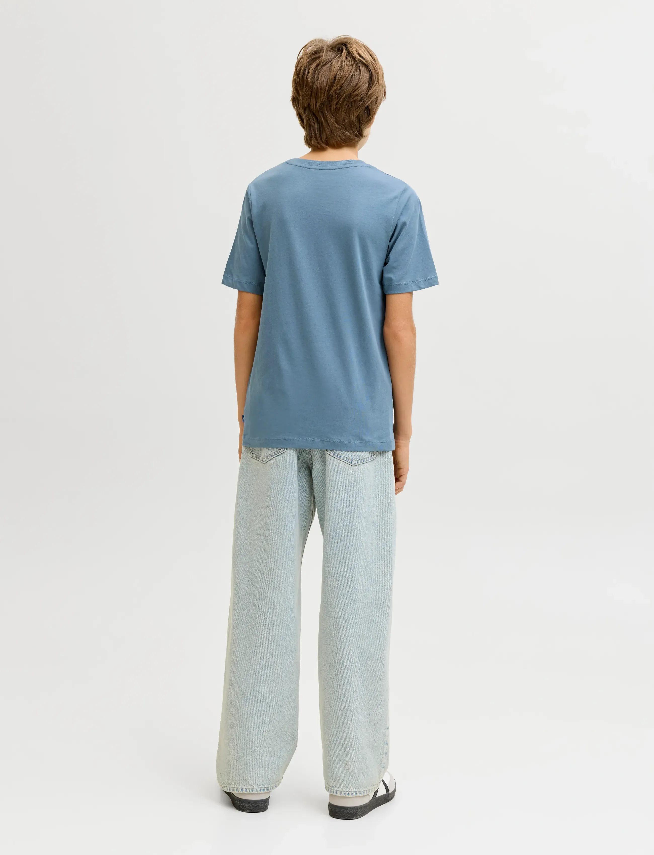 Jack & Jones - JJEORGANIC BASIC TEE SS O-NECK NOOS JNR - short-sleeved t-shirts - blue mirage - 3