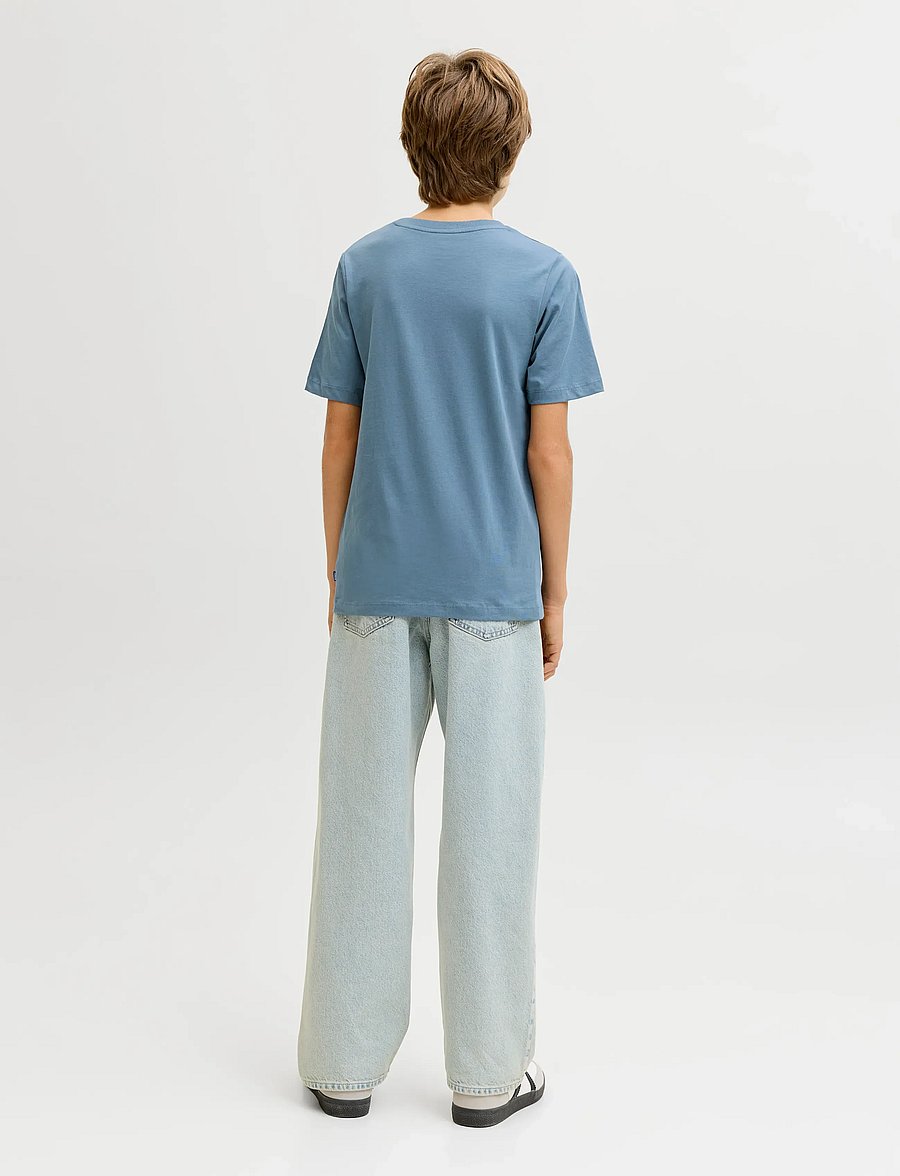 Jack & Jones - JJEORGANIC BASIC TEE SS O-NECK NOOS JNR - kurzärmelige - blue mirage - 3