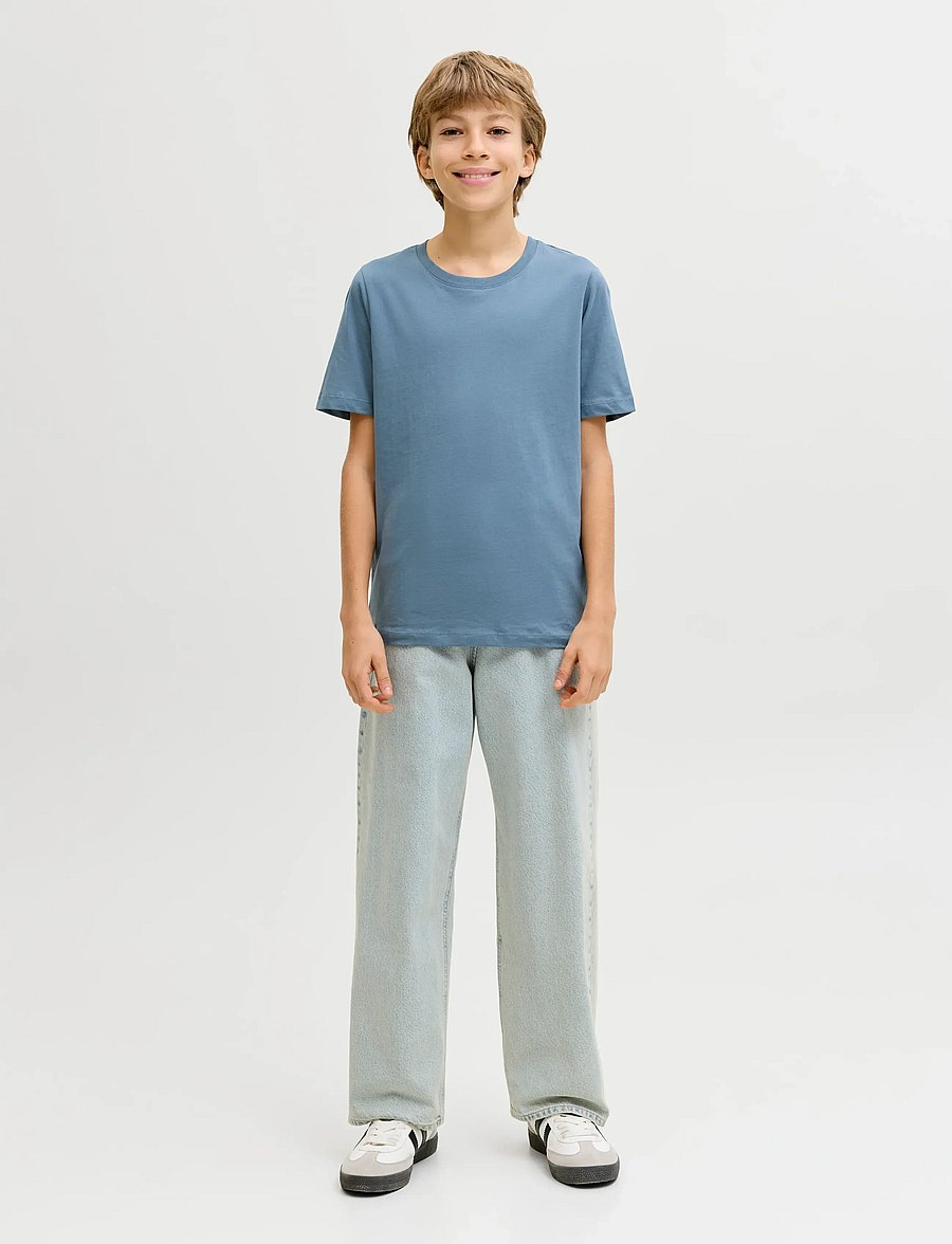 Jack & Jones - JJEORGANIC BASIC TEE SS O-NECK NOOS JNR - kurzärmelige - blue mirage - 4