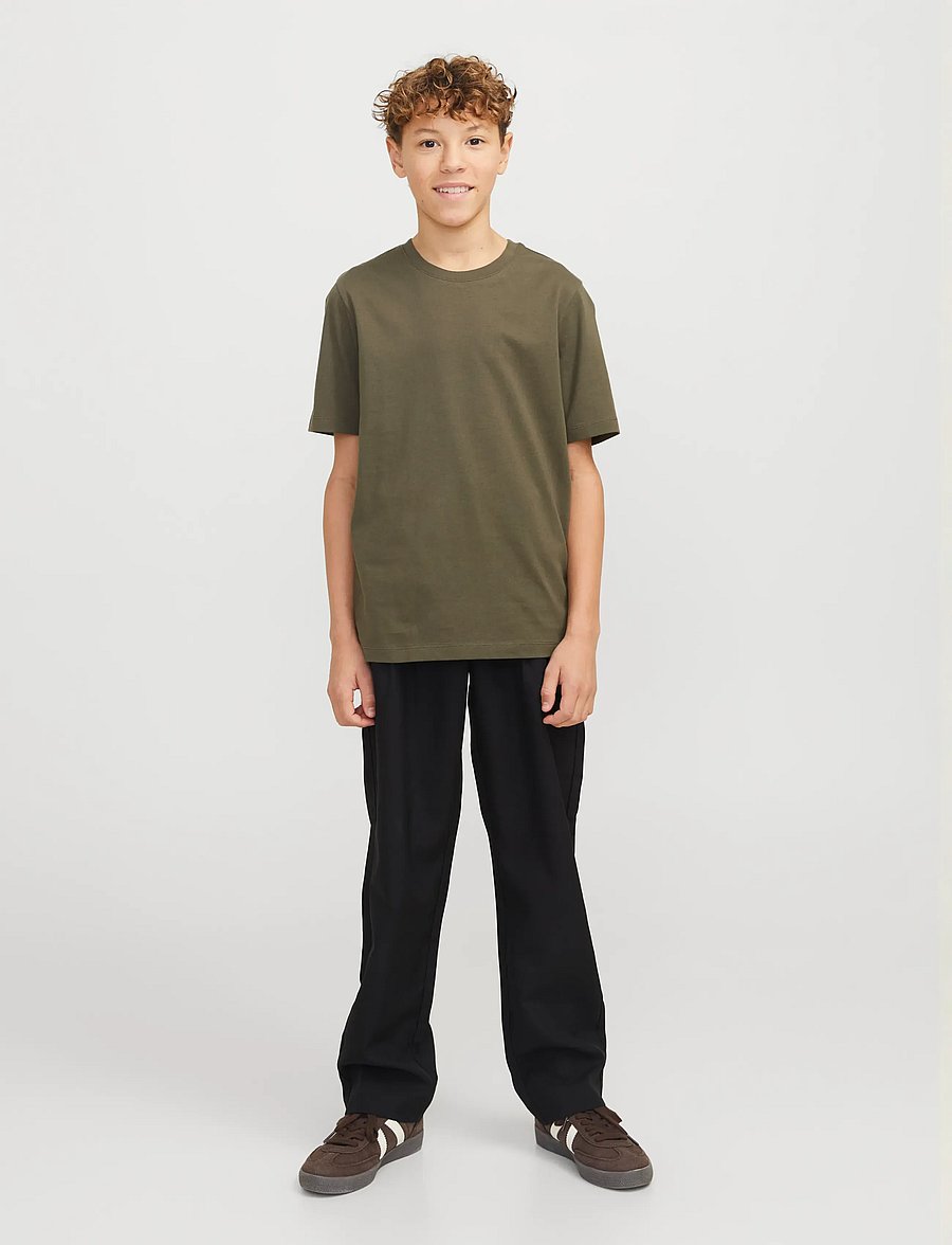 Jack & Jones - JJEORGANIC BASIC TEE SS O-NECK NOOS JNR - kortærmede t-shirts - olive night - 4